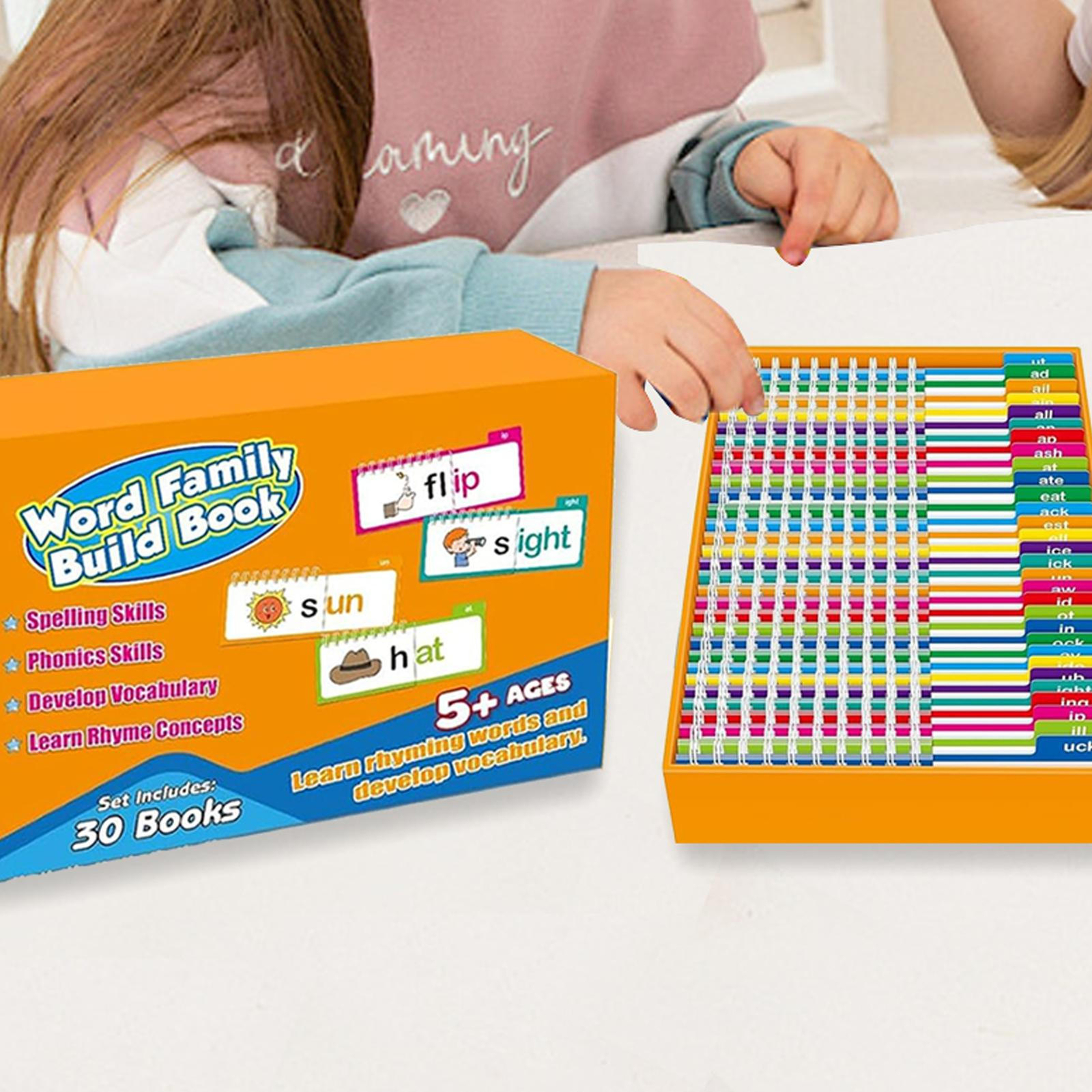 30 Read And Rhyme Flip Books Word Family Build Book Educational Reading Games