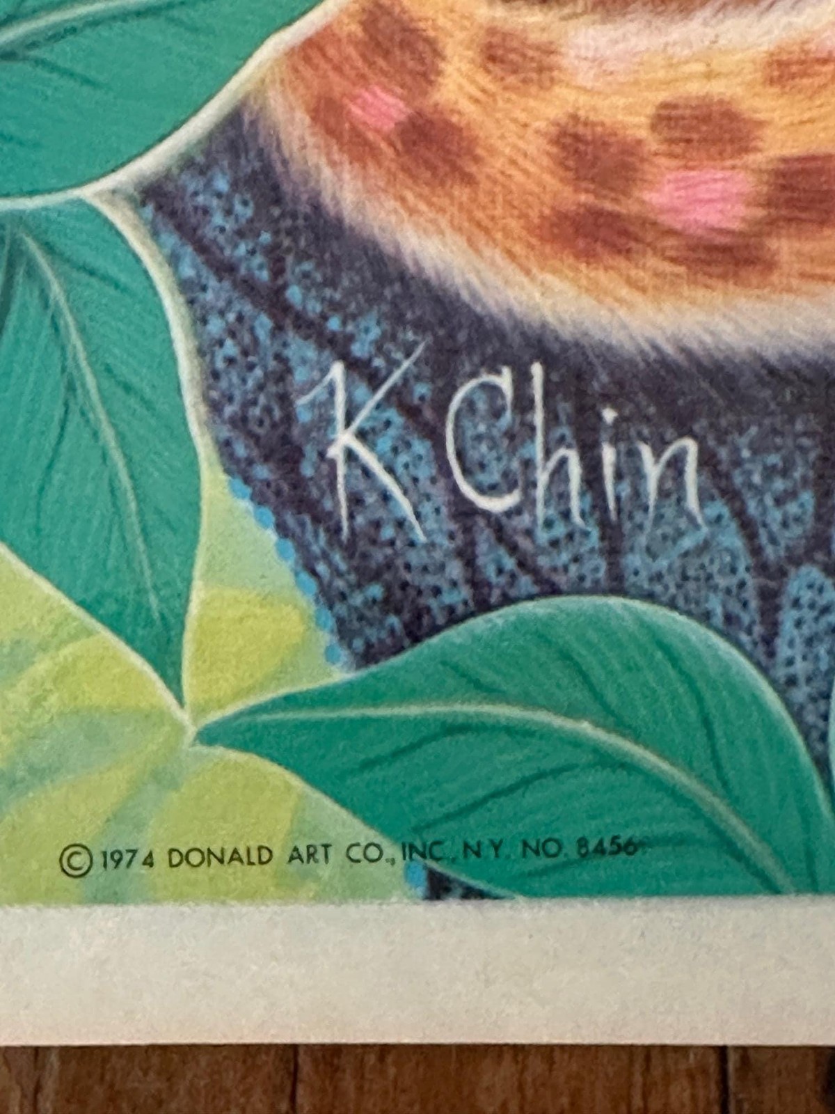 Vintage K. Chin, Animal Prints, 1970s, Nursery Art, Set of 4, Assorted