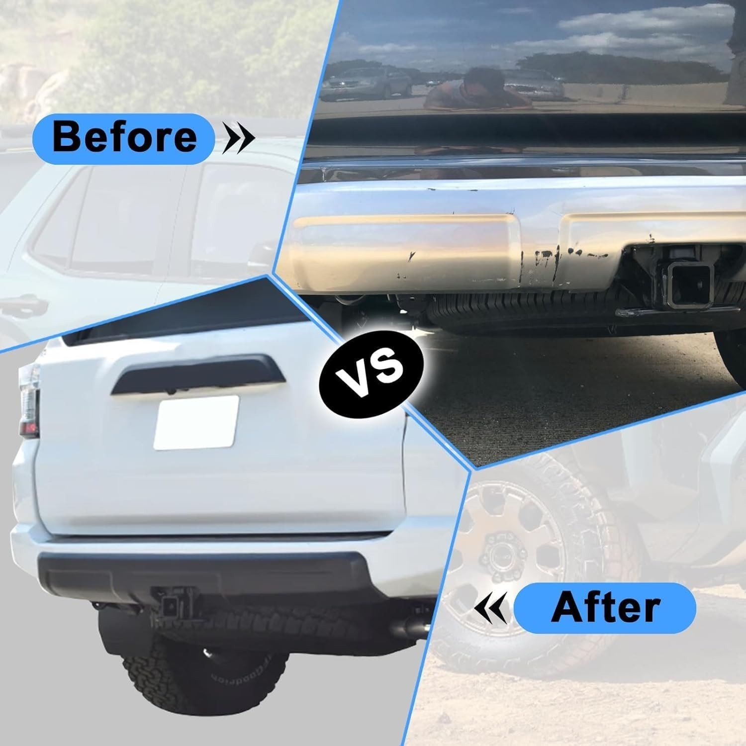 16-24 Toyota 4Runner 2PCS Front & Rear Lower Valance Panel Bumper Molding