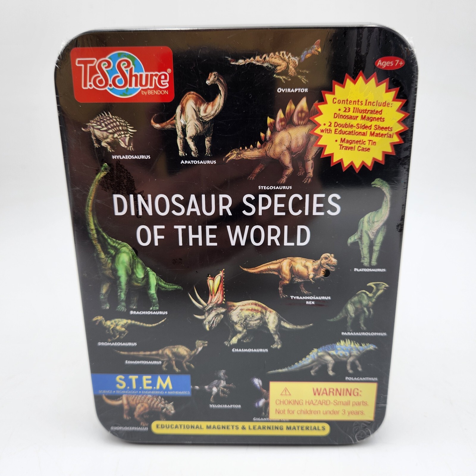 Dinosaur Species Of The World T.S. Shure Educational Magnets STEM Learning