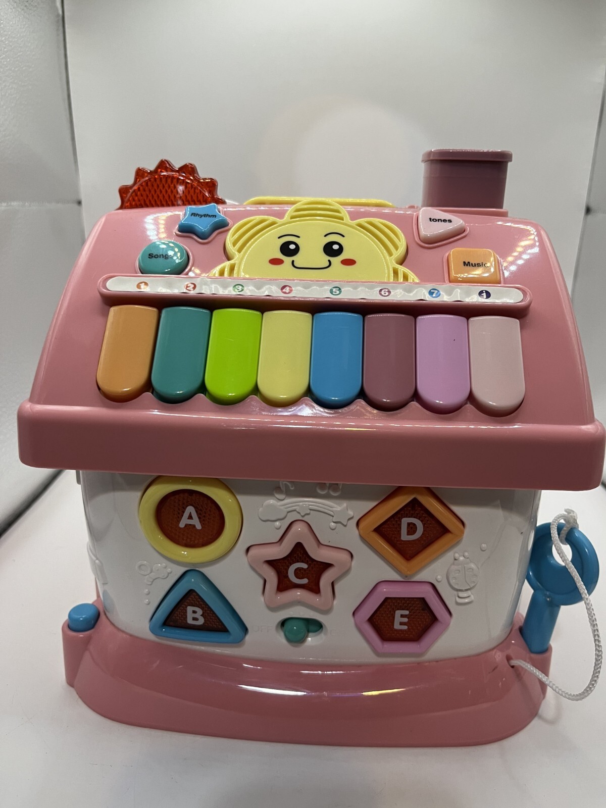 Interactive Toy House Number Pad Telephone Abacus Busy Board Learning Toy 9″