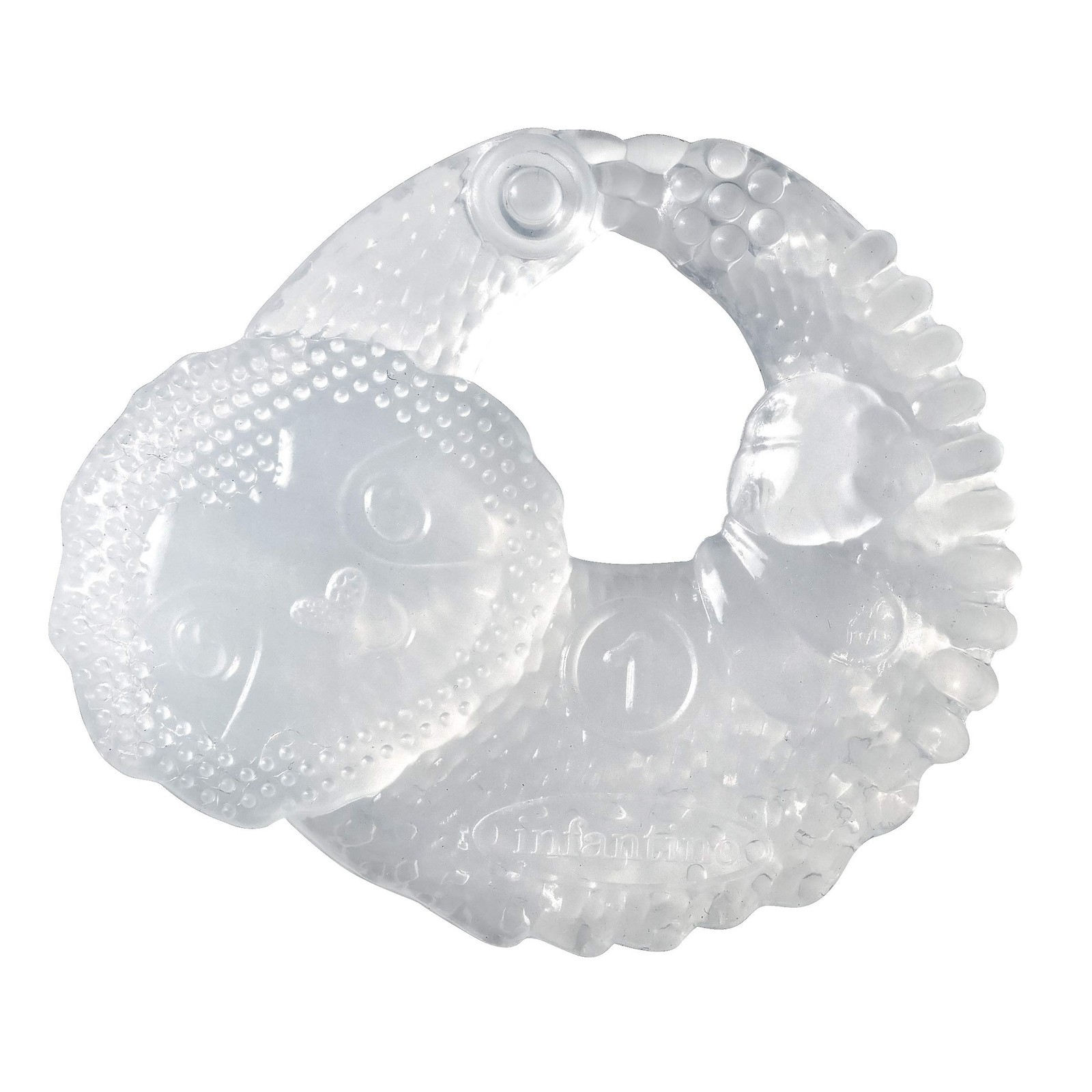Infantino Crystal Clear 3 Stage Teether Set – Soft-Textured teether for Sensory