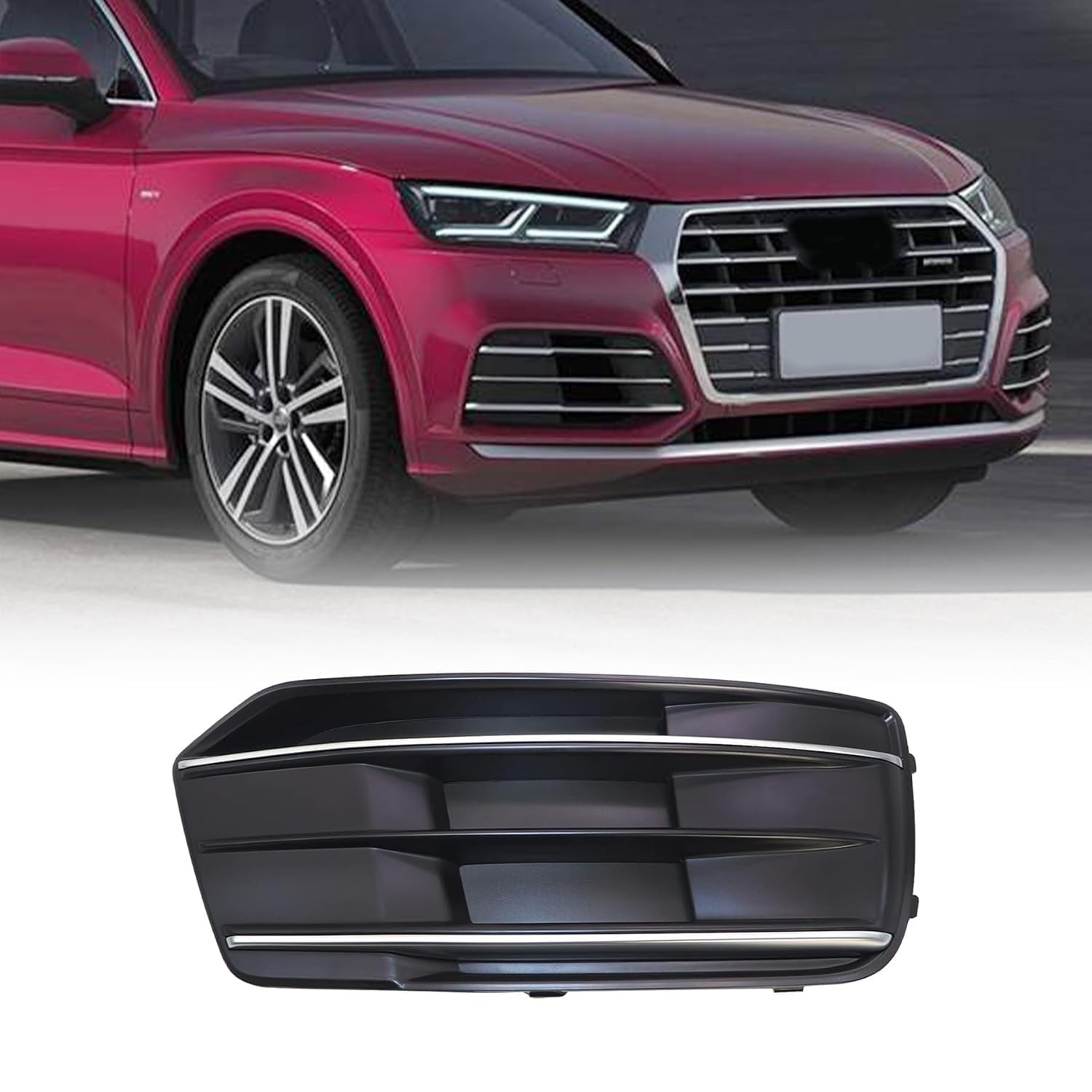 XQSMWF Front Right Passenger Side Bumper Cover Fog Light Grille Bezel Insert Com