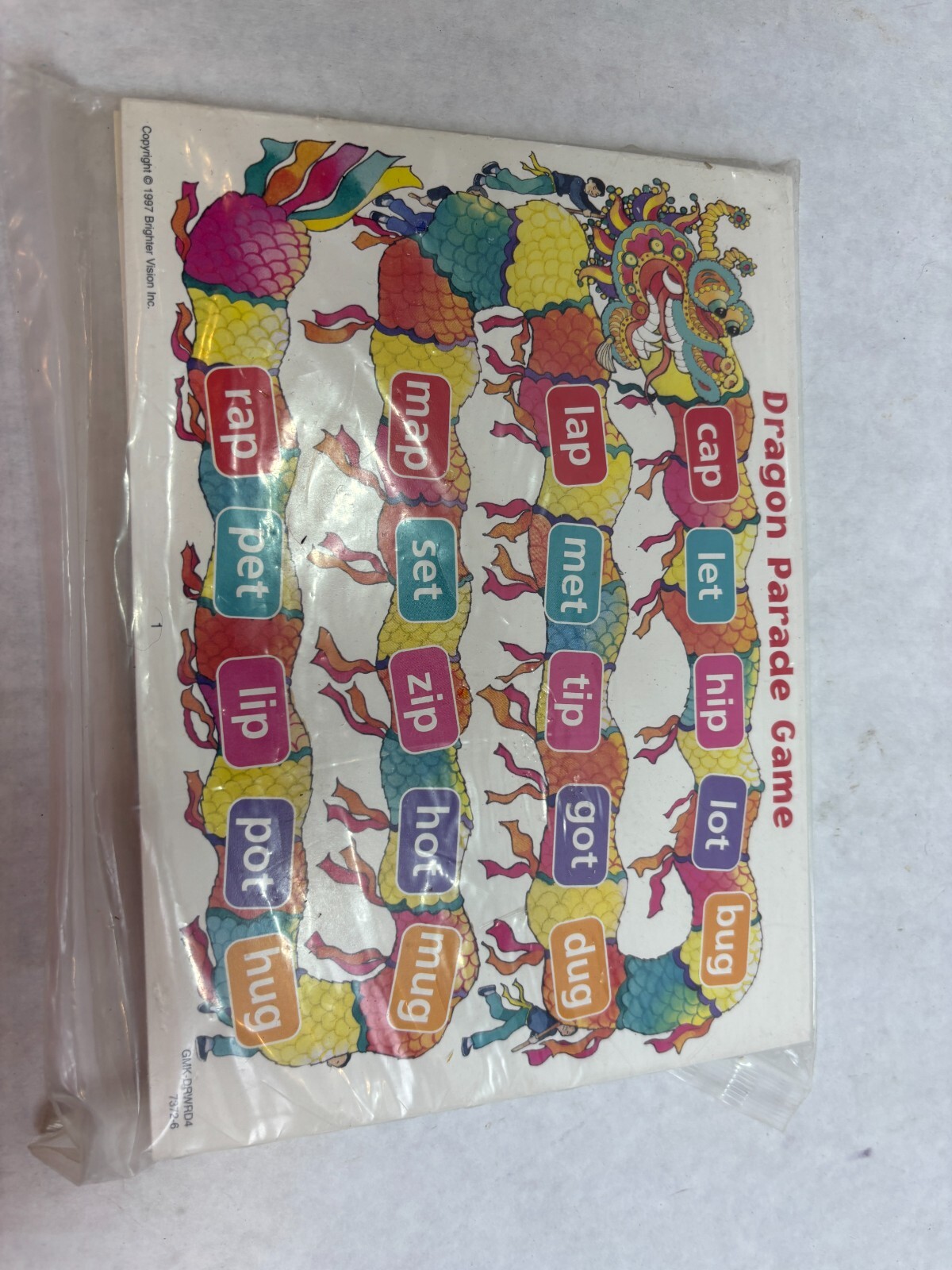 DRAGON PARADE BINGO GAME teach children learn to read 3-letter words home school