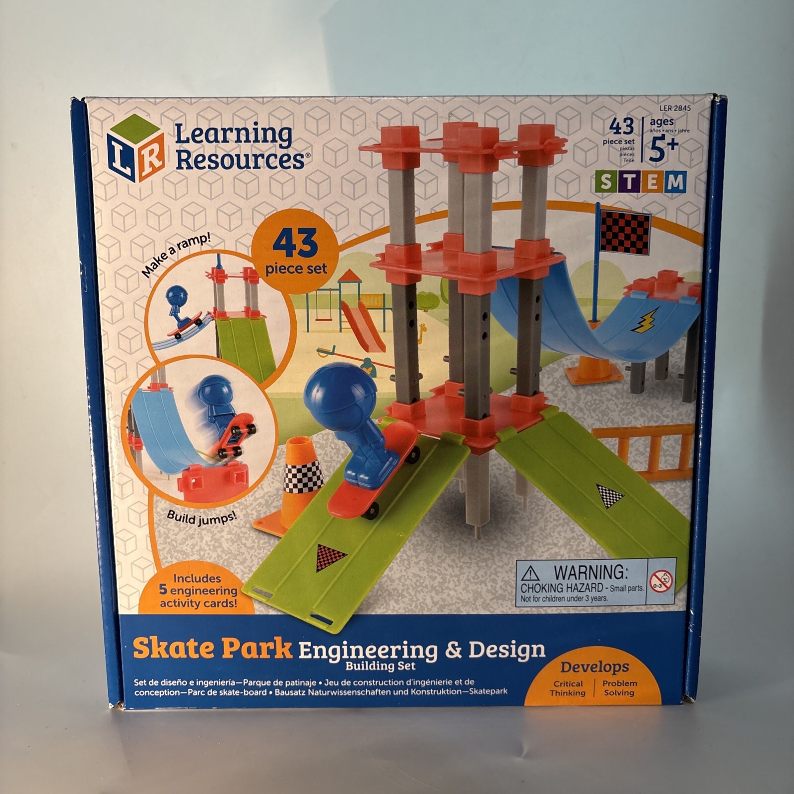 Learning Resources Skate Park Engineering & Design S.T.E.M. 43 Piece Set Sealed