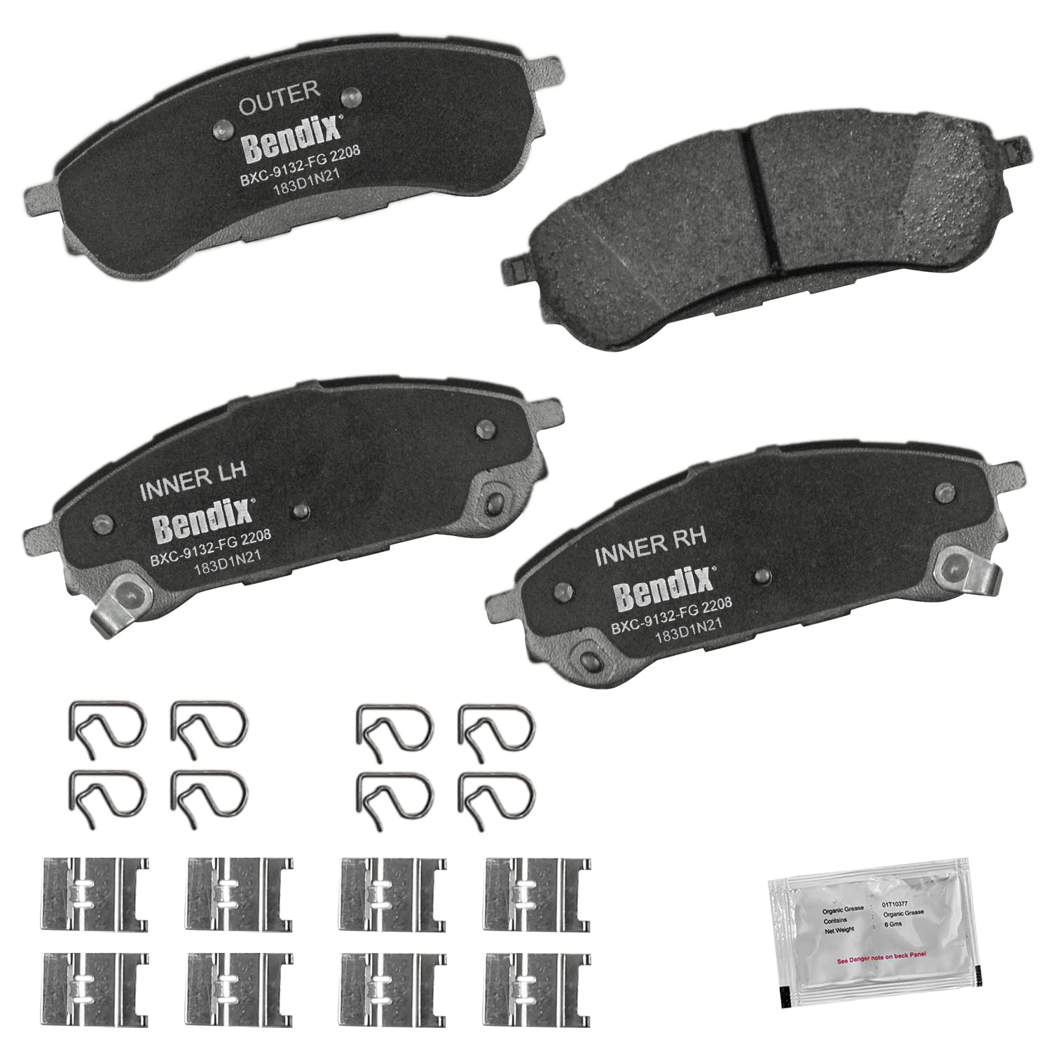 Bendix Priority 1 Ceramic Brake Pads Set For Ford Ranger 2019 2023