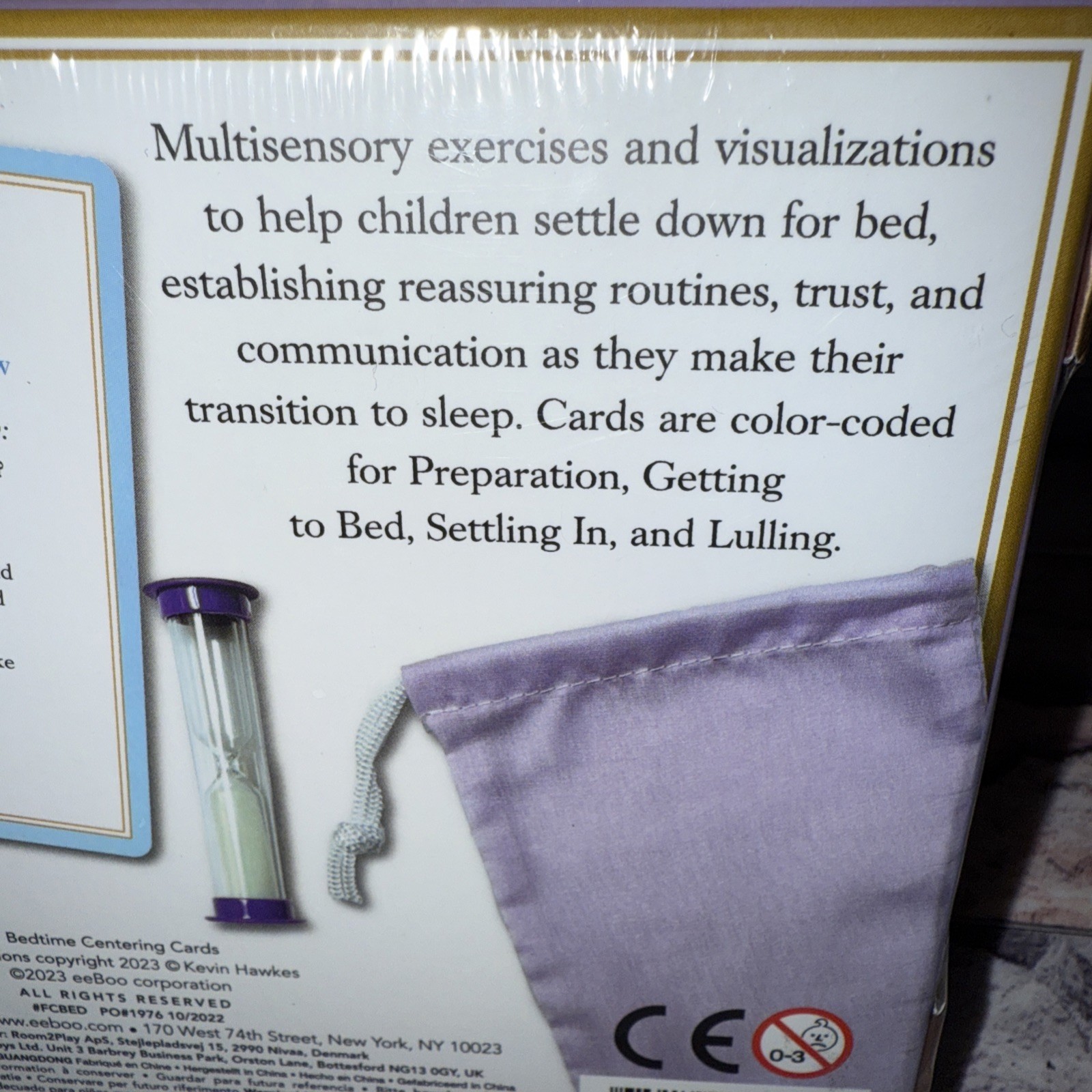 EeBoo Bedtime Centering Cards Exercises & Visualizations 36 Cards Bag Timer