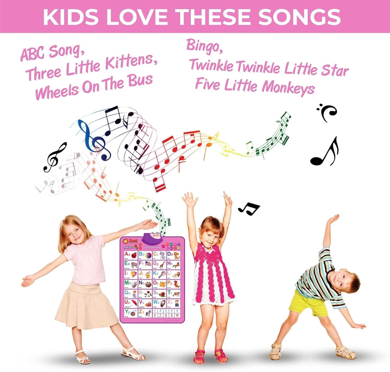Interactive Musical Alphabet Wall Chart for Engaging Toddler Learning