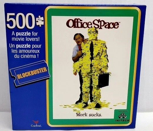 500pc BLOCKBUSTER PUZZLE JIGSAW FOOTLOOSE CLUELESS OFFICE SPACE FLASHDANCE MOVIE