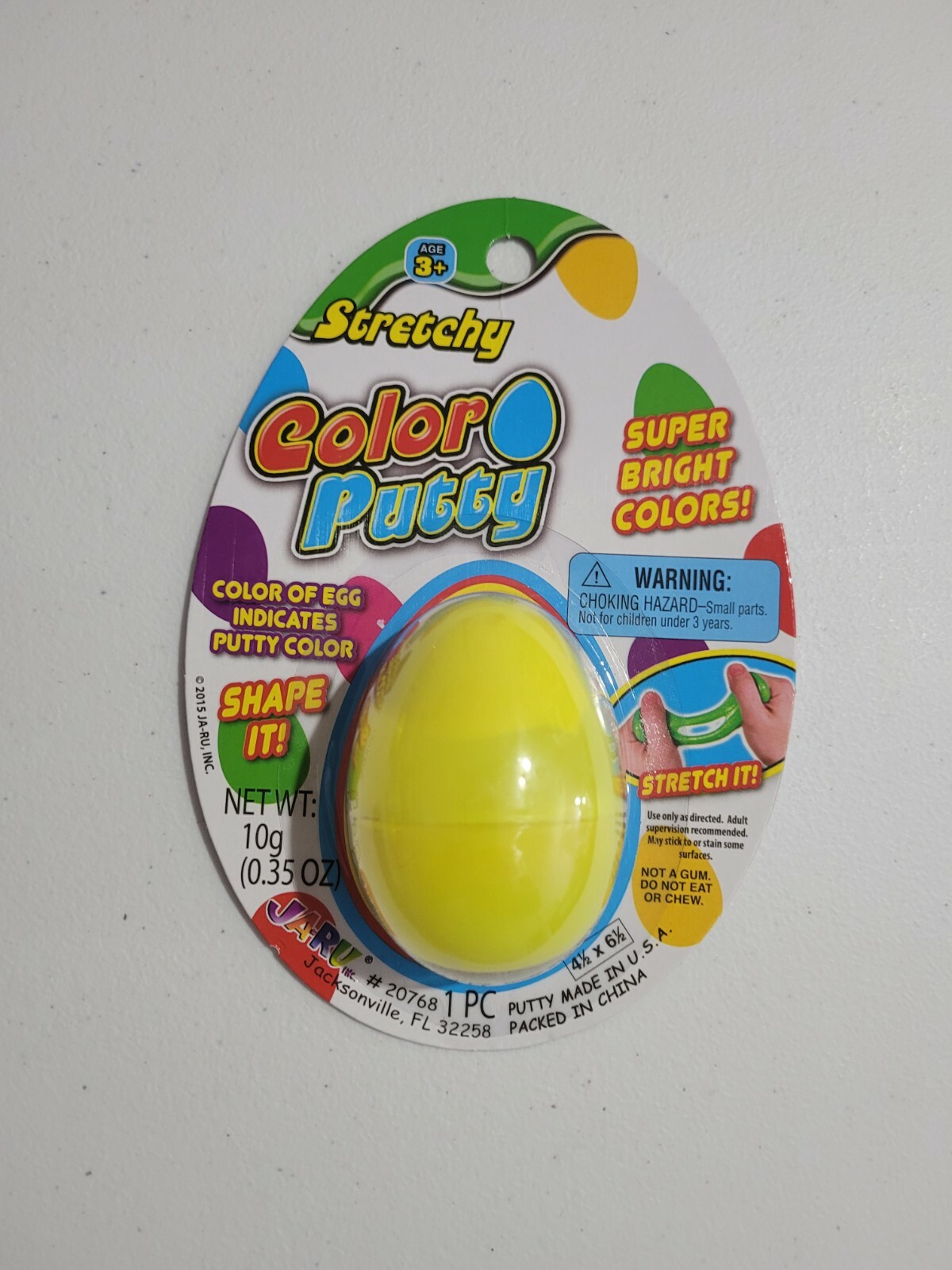 Ja-Ru Colored Putty Neon Egg. Stretchy. Brand new. Sealed. Free Shipping