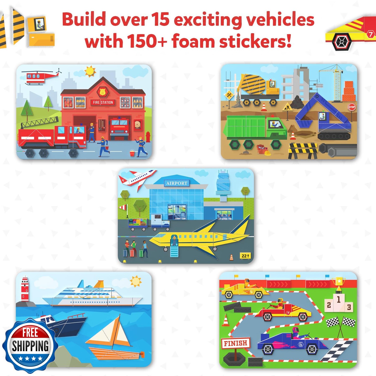 Skillmatics Tangram Sticker Puzzles – Educational Art and Craft Activity with