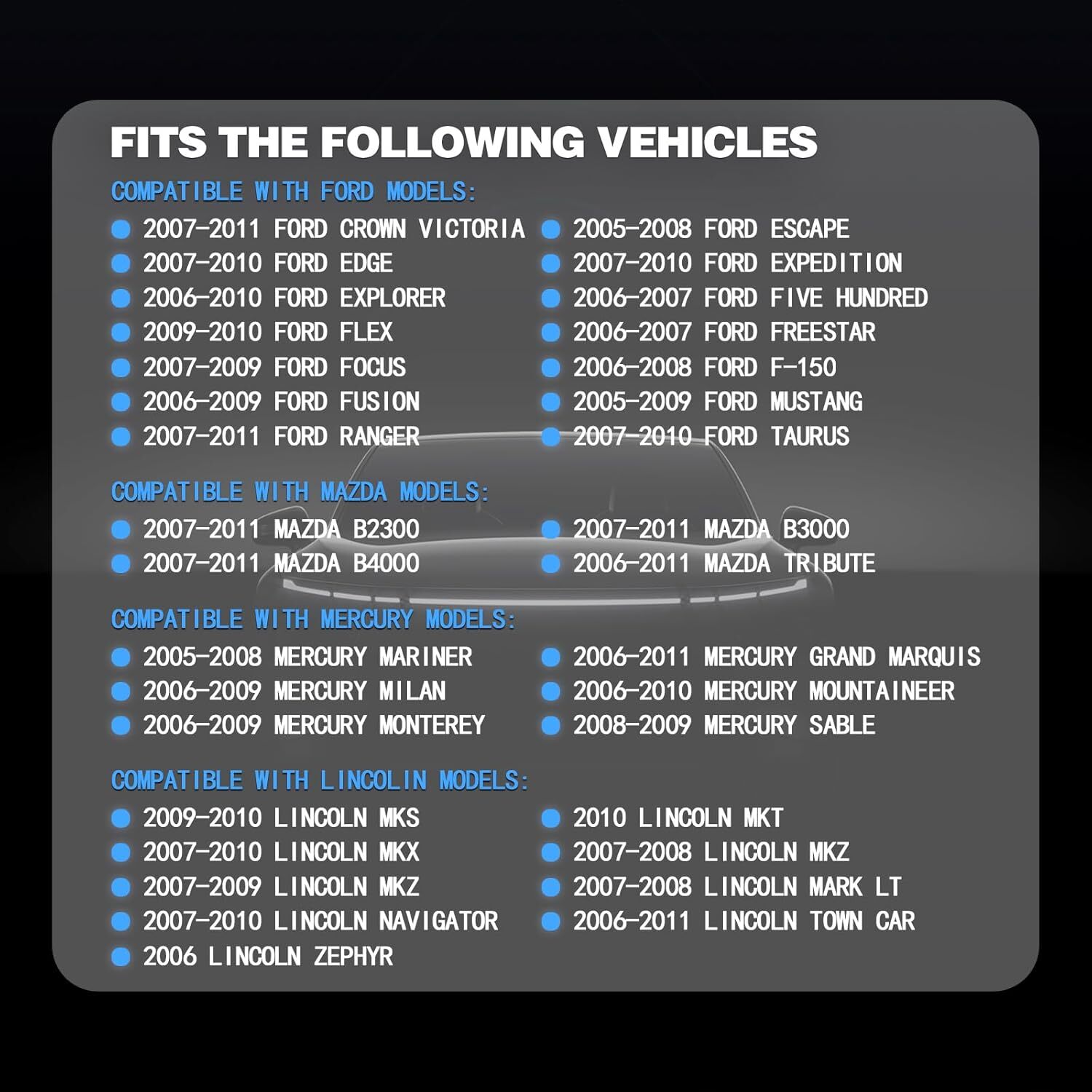 315MHz TPMS for Ford 2005-2011 Escape Edge Expedition Explorer Flex Focus F-150