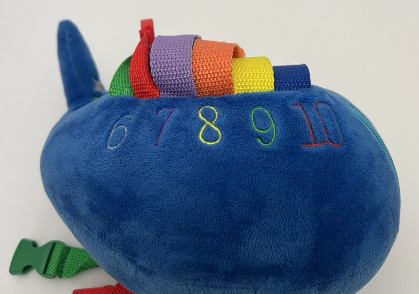 2021 Buckle Toys BLU the WHALE Plush 8” LEARN to BUCKLE Development Stuffed Toy