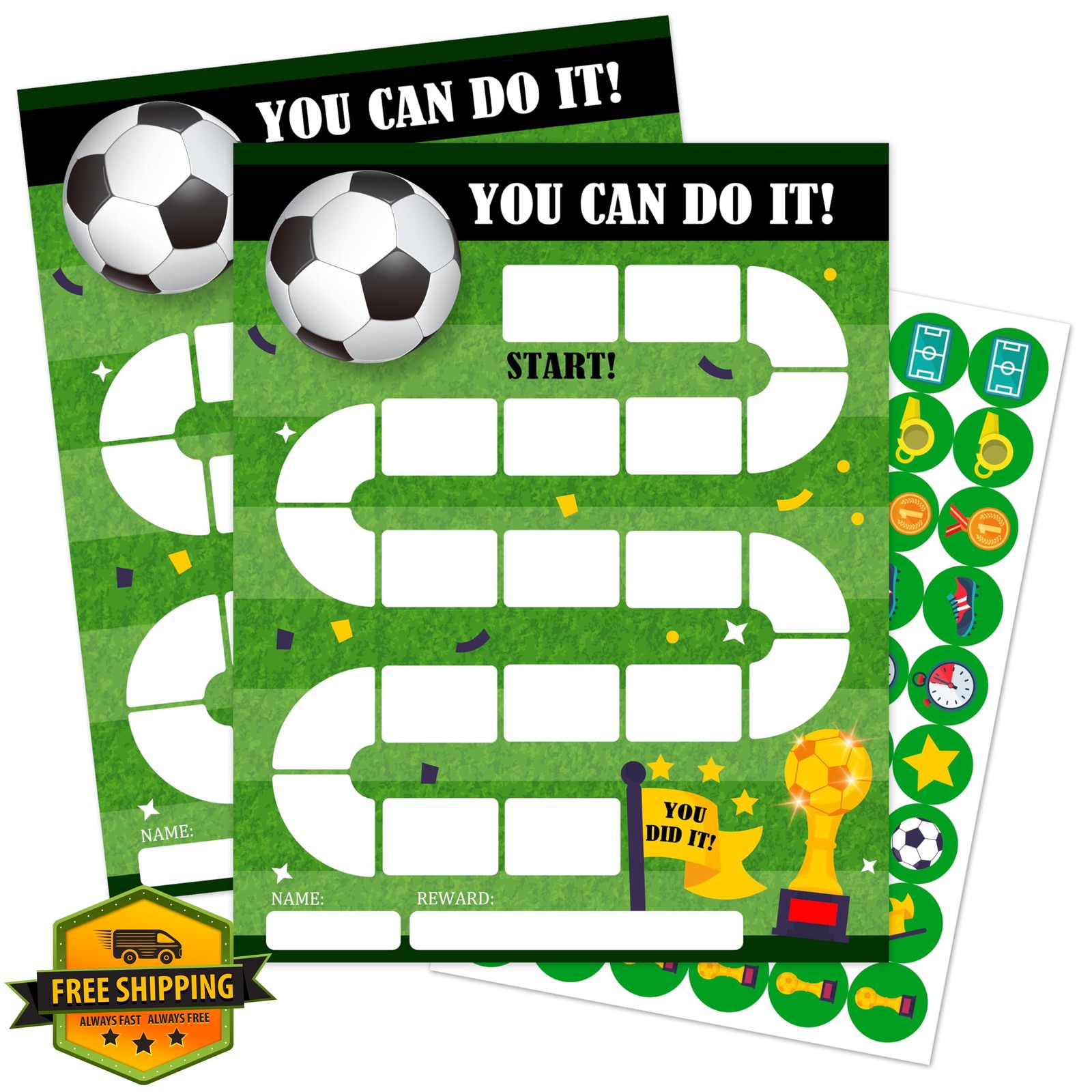 HJLLOQR Soccer Behavior Chart 20 Charts 432 Stickers