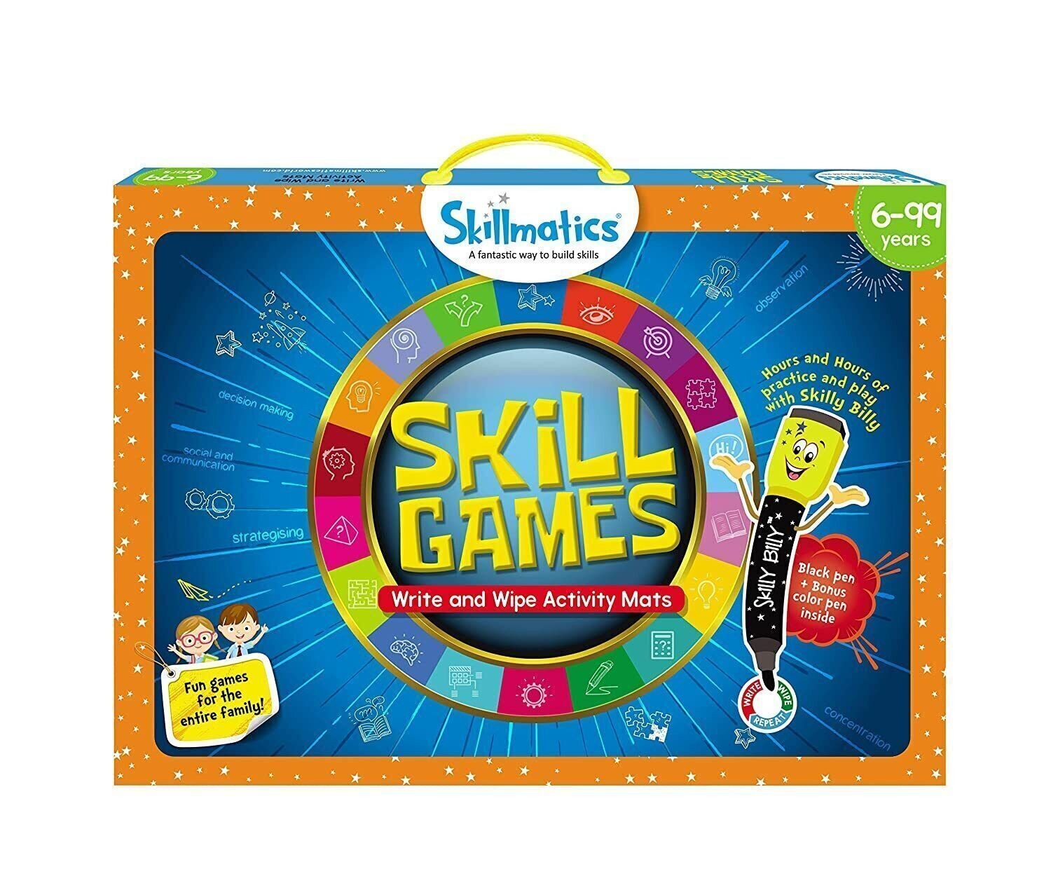 Educational Game Skill Games Reusable Activity Mats with 2 Marker Pen