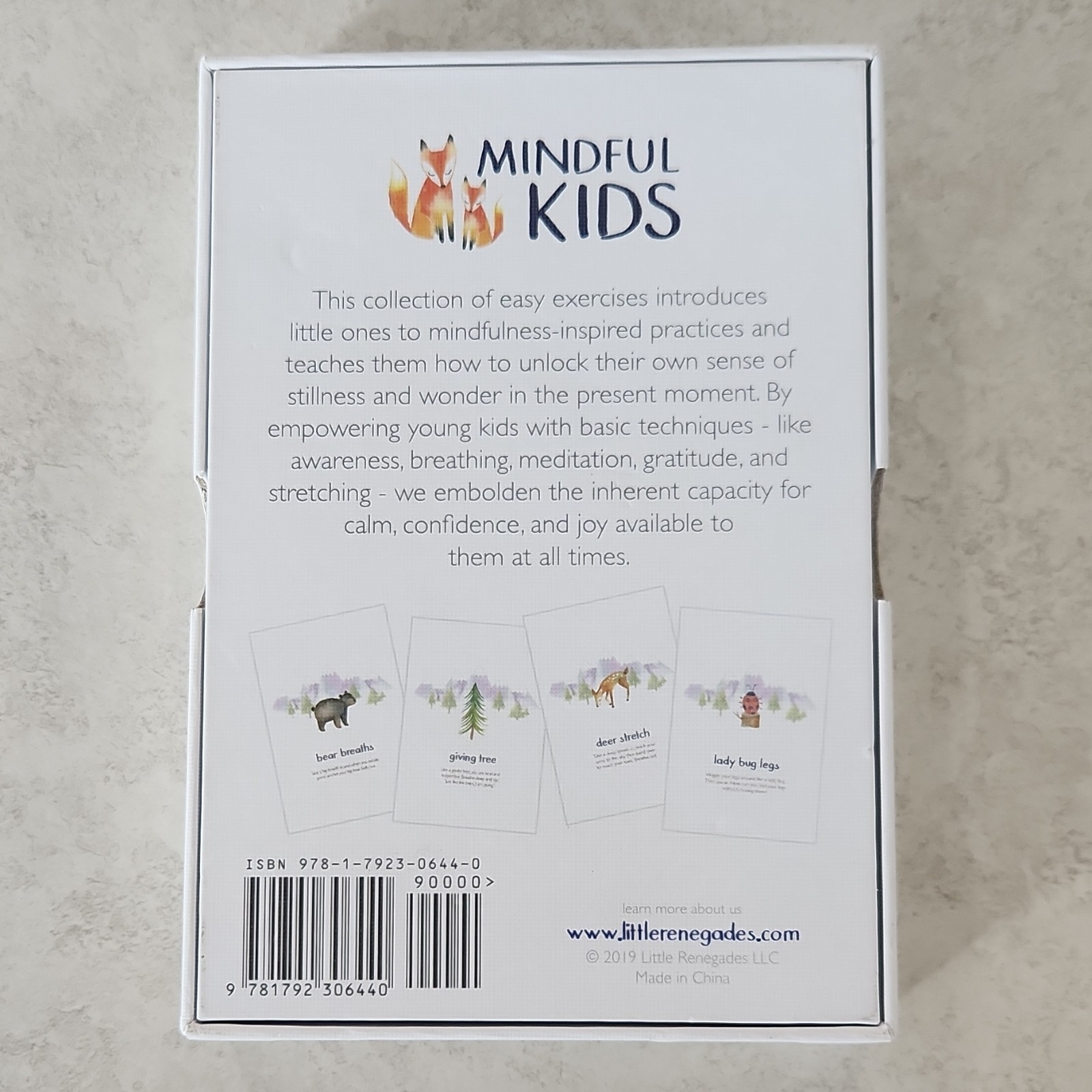 Little Renegades Mindful Kids Mindfulness Cards Animals Theme Ages 3+ Multicolor