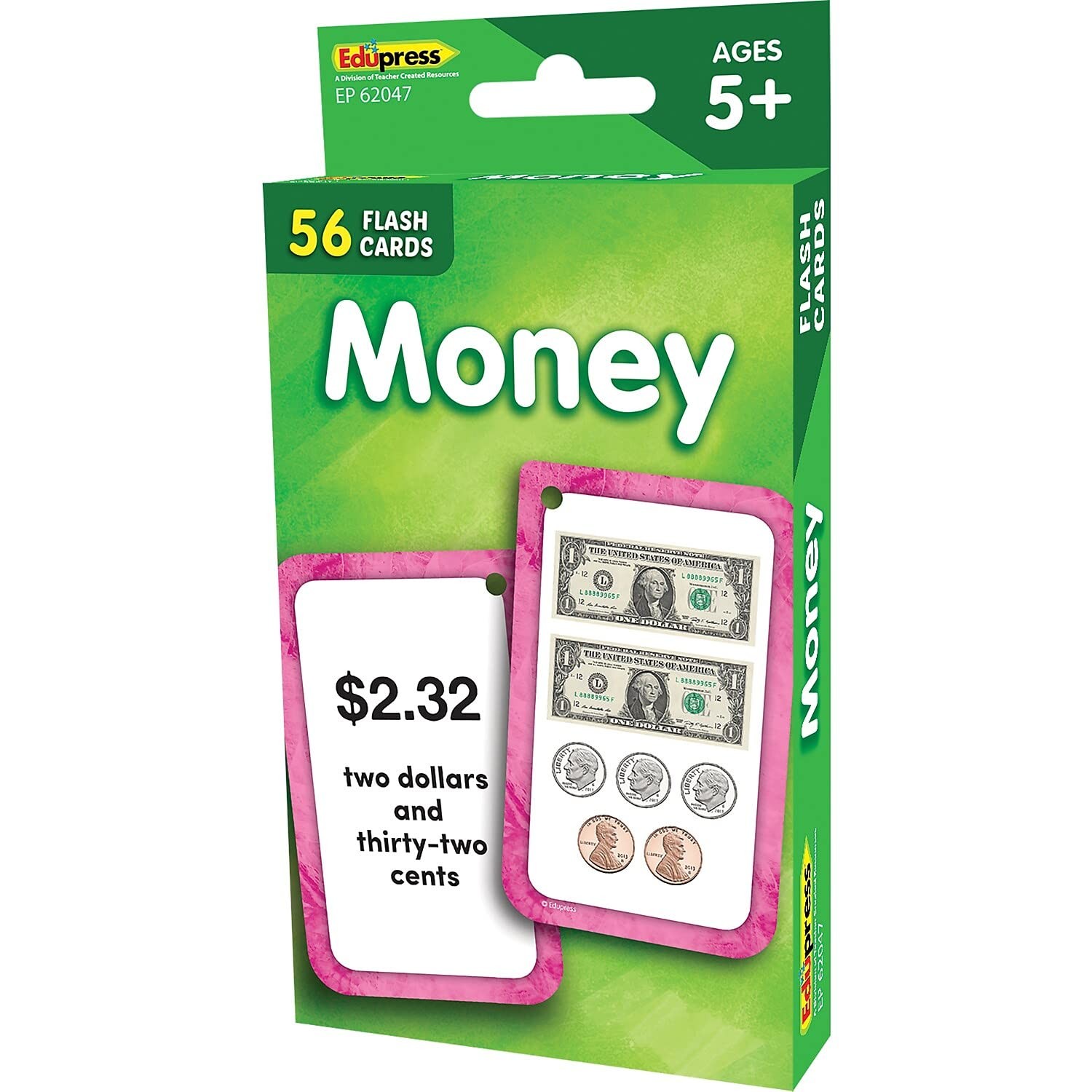Teacher Created Resources Money Flash Cards – 56 Double-Sided Learning Cards