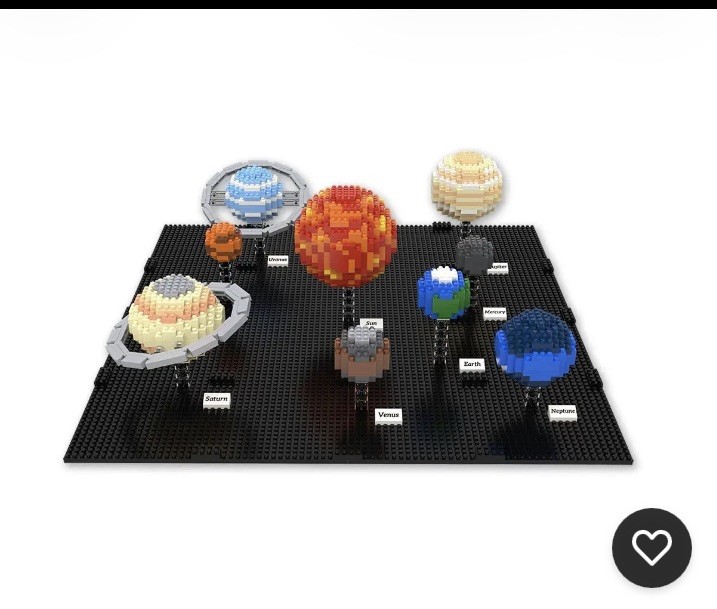 Mini Building Blocks Solar System Educational Space Model Toy Set for Kids STEM