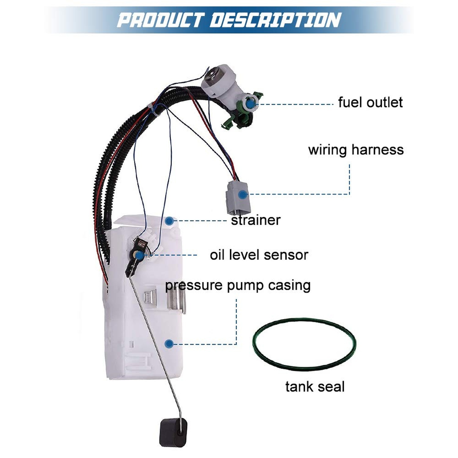 Fuel Pump Assemby with Seding Unit for Jeep Liberty 2002-2003 L4 2.4L V6 3.7L…