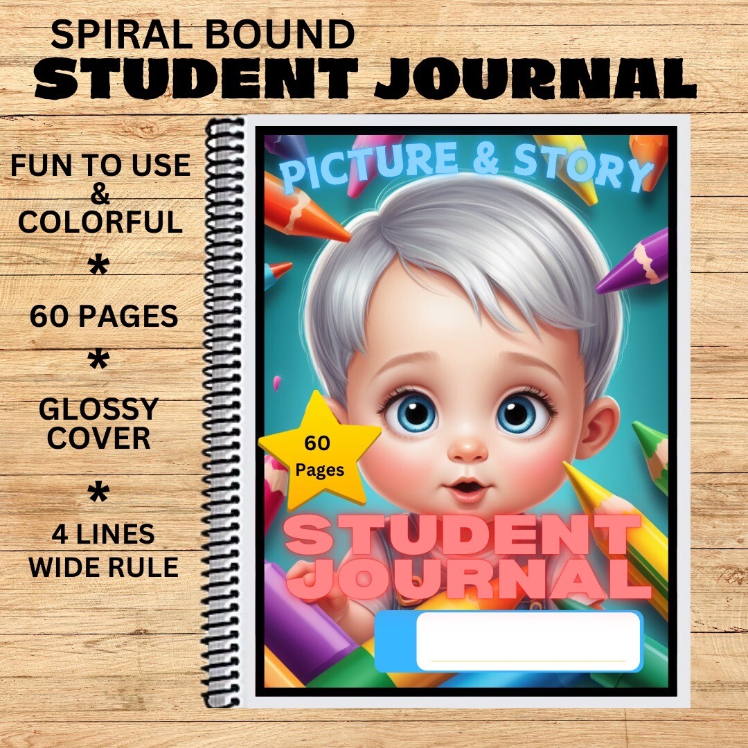 Set of 10 – Story Journals – Wide Rule – Student Journal #JS3