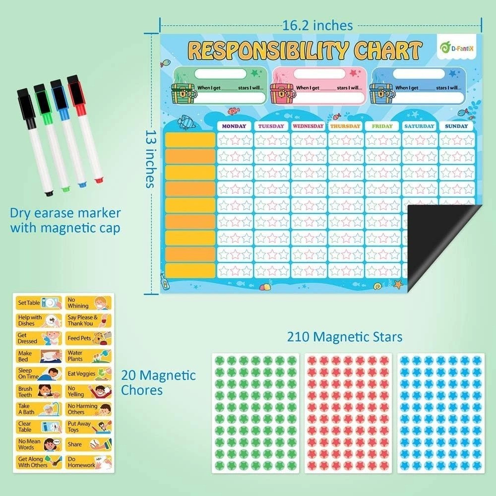 Magnetic Responsibility & Chore Chart for Kids