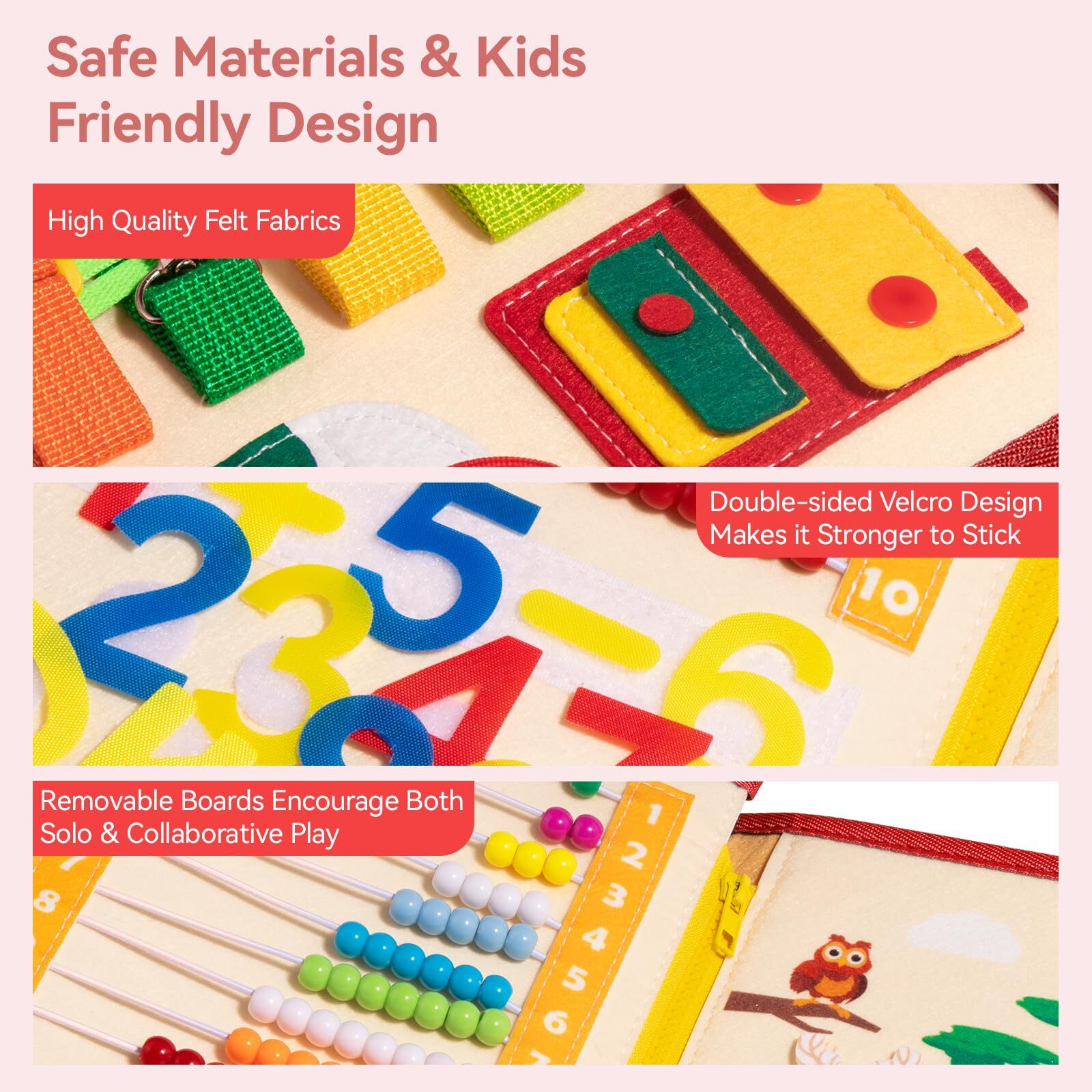 Busy Board Montessori Toys for Toddlers Sensory Toy Preschool Learning Education