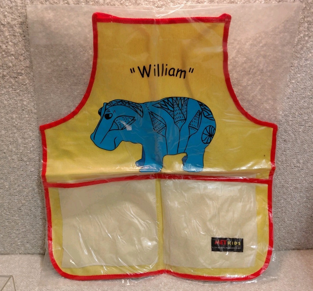 Metropolitan Museum of Art METKIDS YELLOW Smock Blue William Hippo Rare HTF