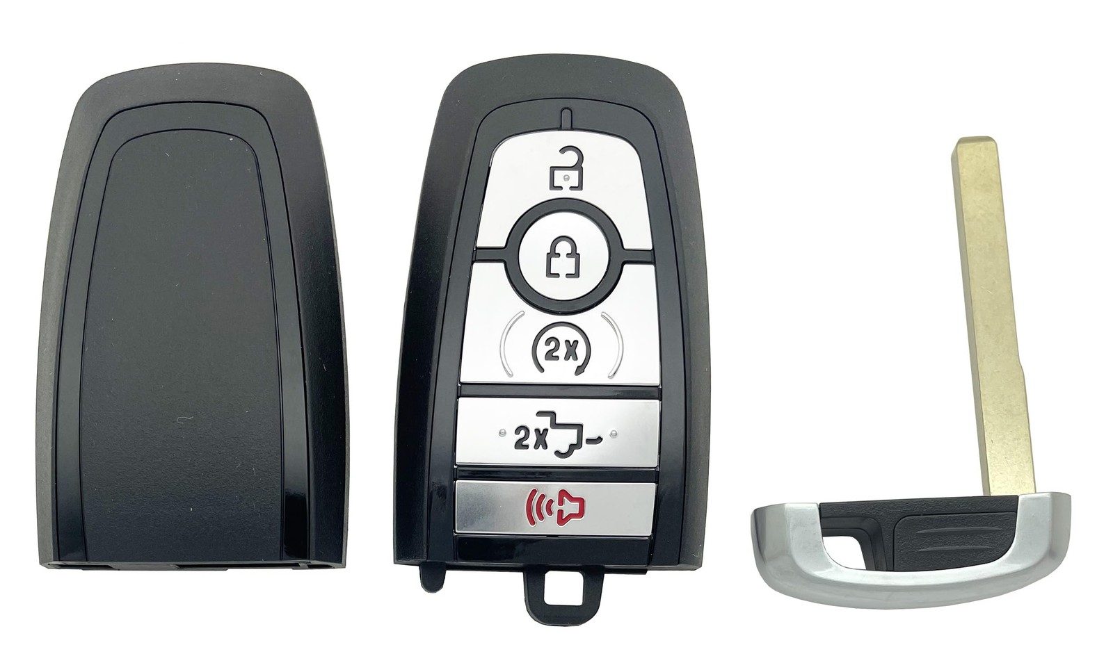 Horande Replacement Key Fob Shell fit for Ford Fusion Edge Mustang s, Silver