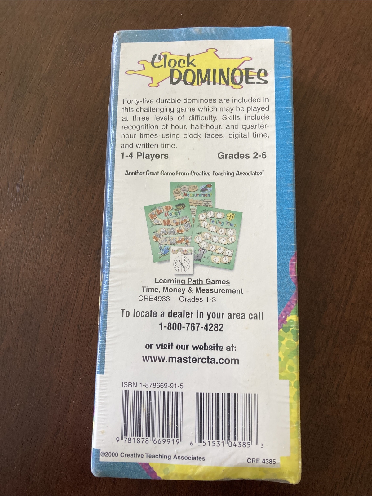 Vtg Clock Dominoes CREATIVE TEACHING ASSOCIATES 2000 COMPLETE NEW Original Box