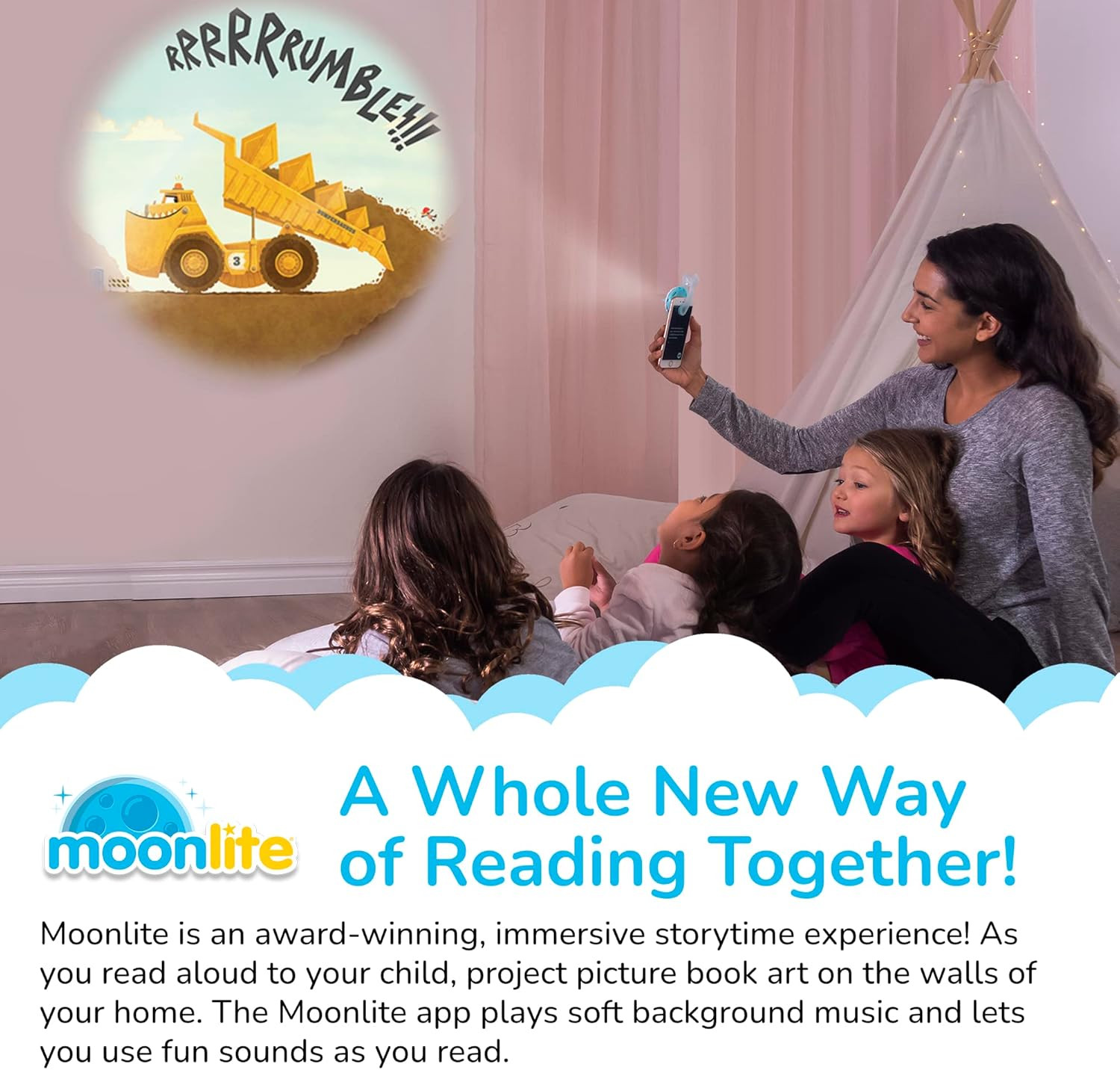 Moonlite Storybook Reels 2 Story Set Cars Diggersaurs Toddler Projector