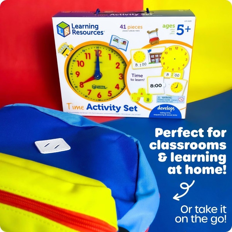 Time Activity Set, Teaching Time Activity, Kids Learning Clock
