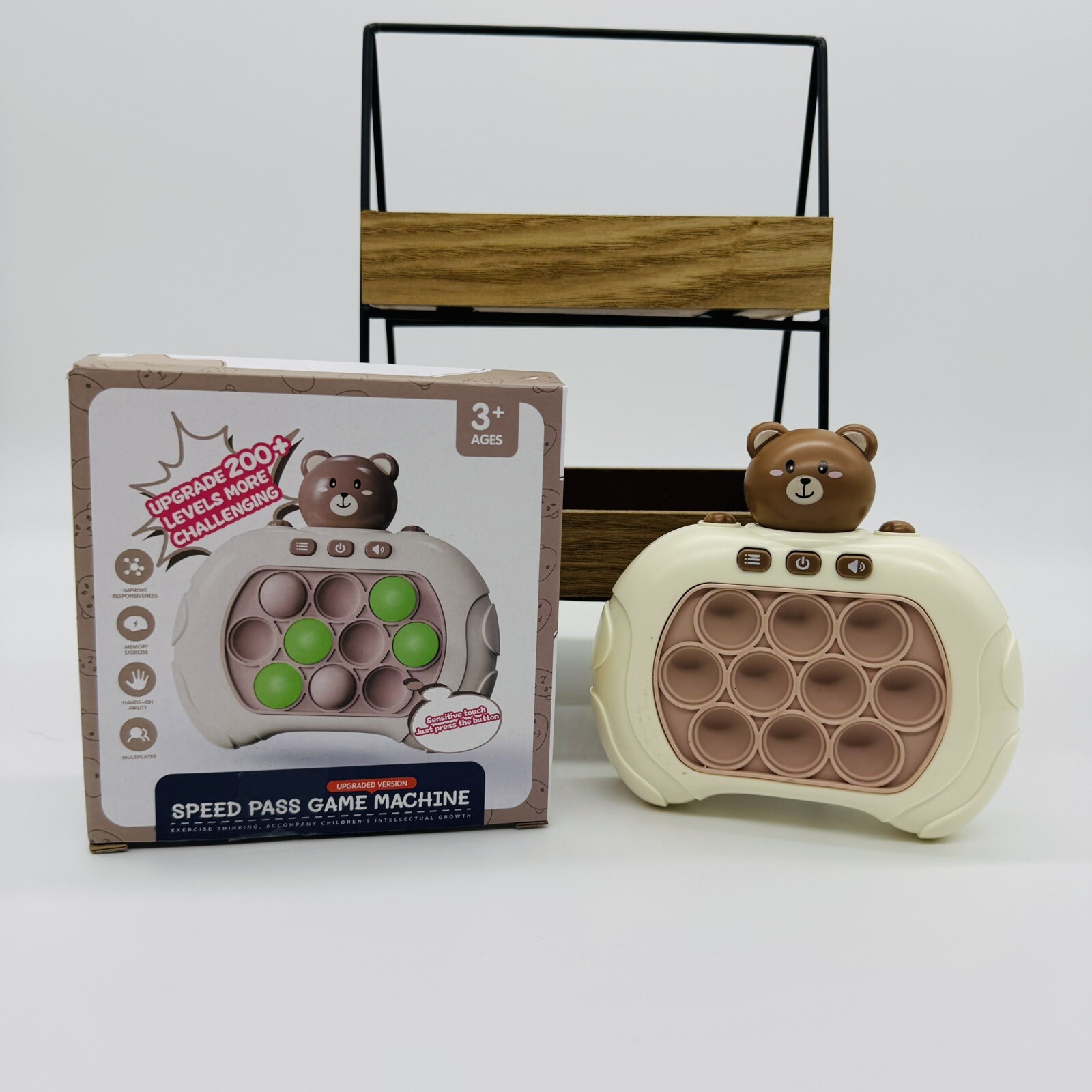 Speed Pass Game Machine Push Fidget Sensory Toy Game Cute Bear