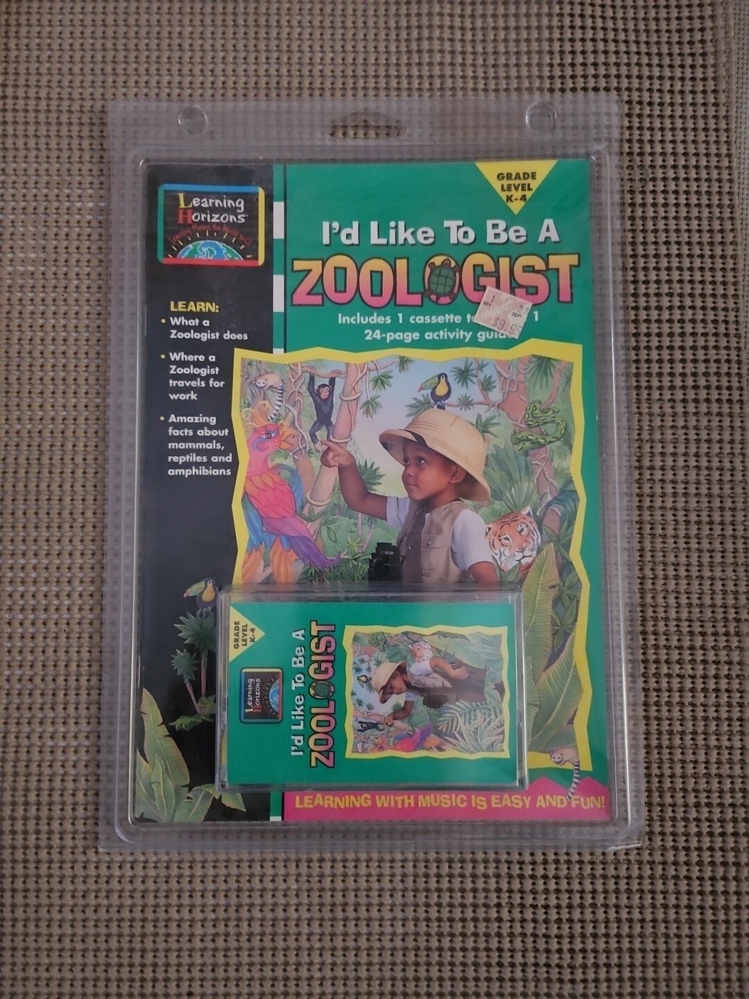 Id Like To Be a Zoologist Cassette Tape & 24 Pg Activity Book Home School Tr8#50