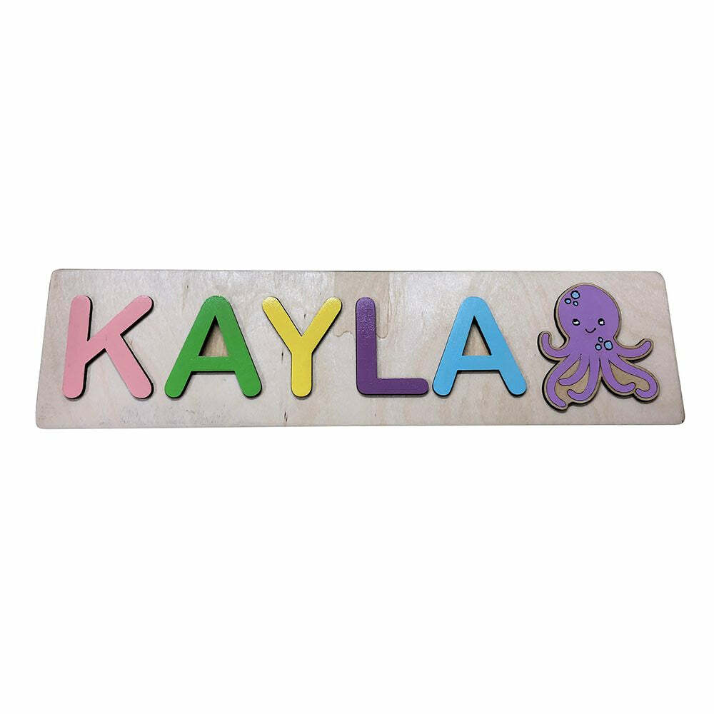 Customized 3D name Puzzle With Octopus Underwater Adventure ceanic Delight