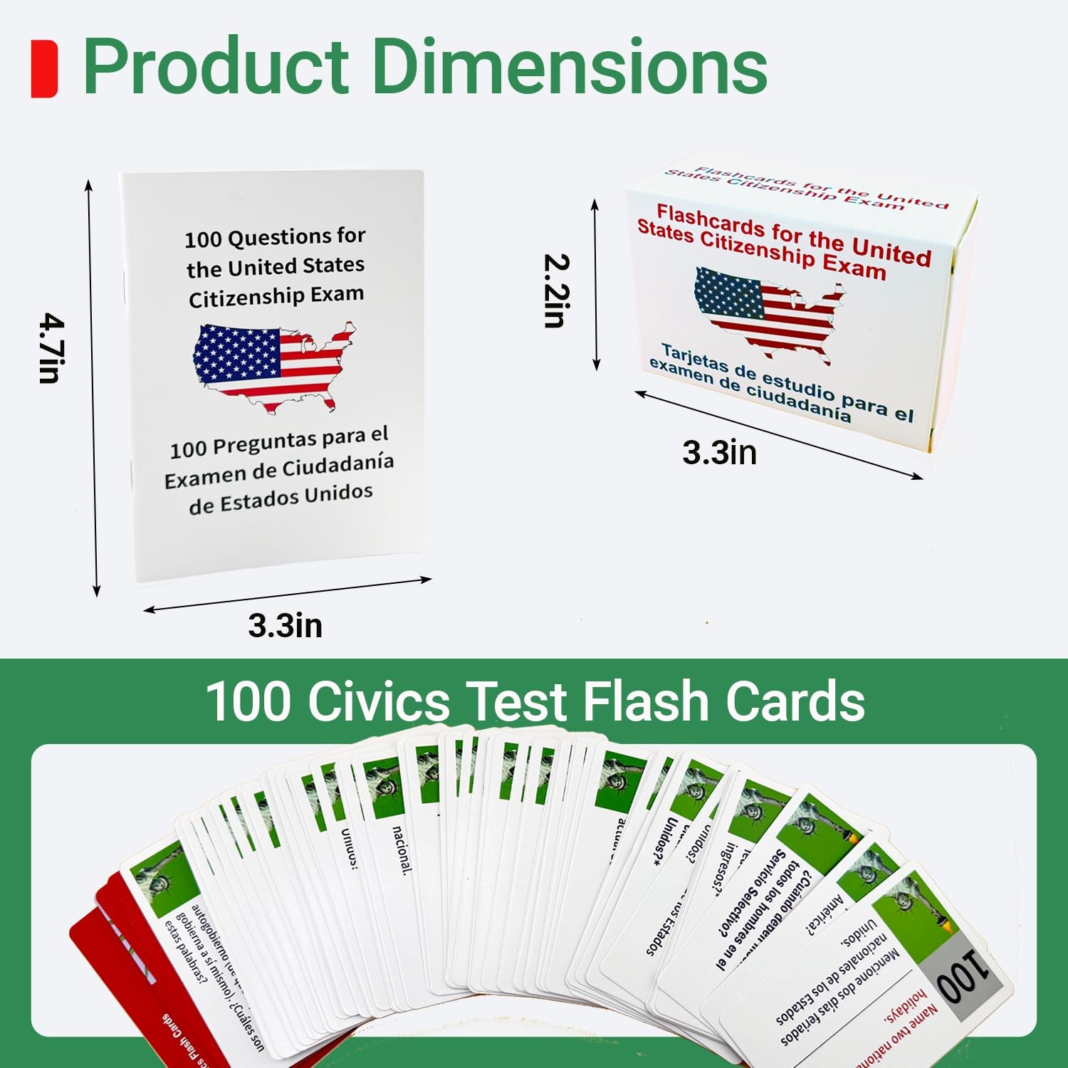 Tarjetas para La Ciudadania 2026 De Las 100 Preguntas，U.S. Citizenship Flash …