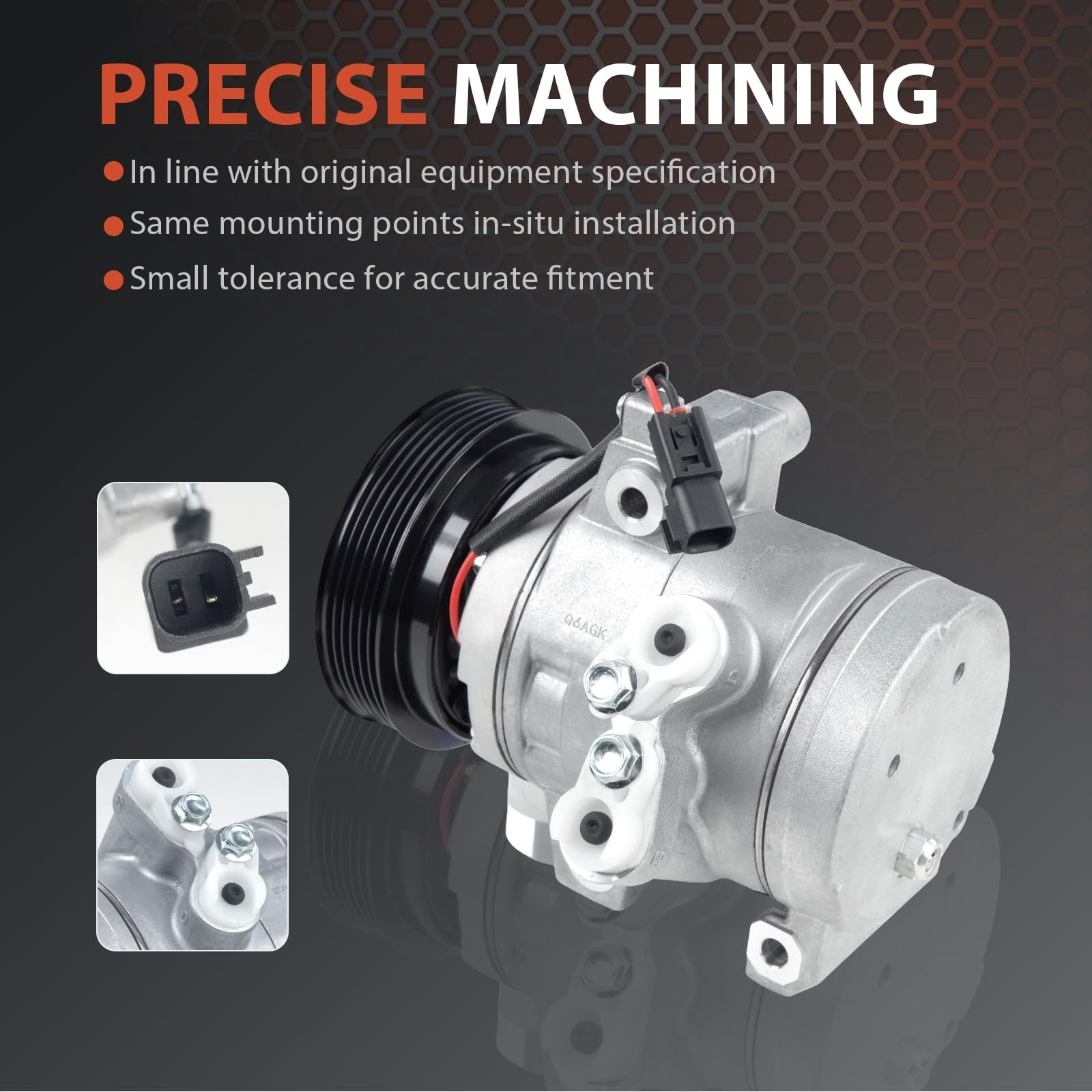 A/C Compressor with Clutch for Ford Focus 2.0L 2008-2013 Transit Connect 2.0L…