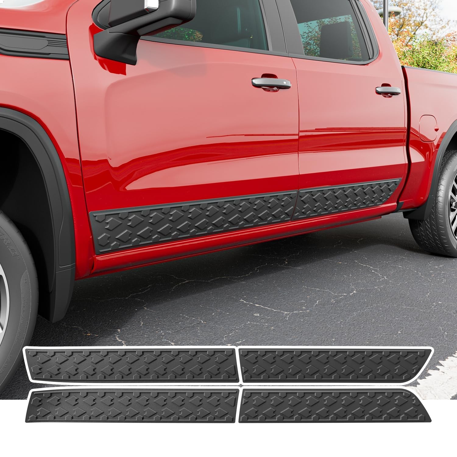 Door Molding Trim Compatible with 2019-2025 Chevy Silverado GMC Sierra 1500 C…