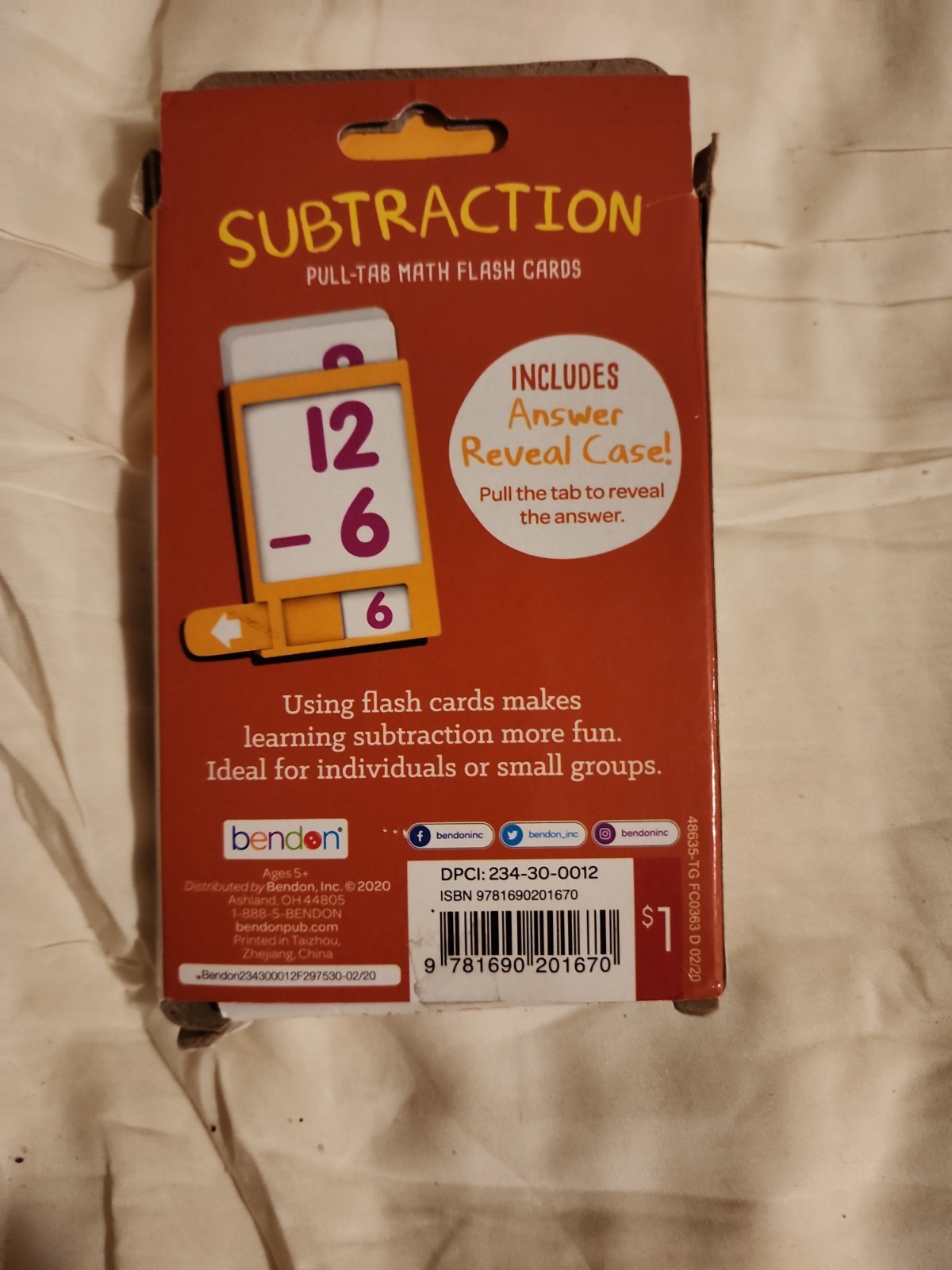 Lot of 5 Bendon Flash Cards: Math, Sight Words & Opposites – Complete