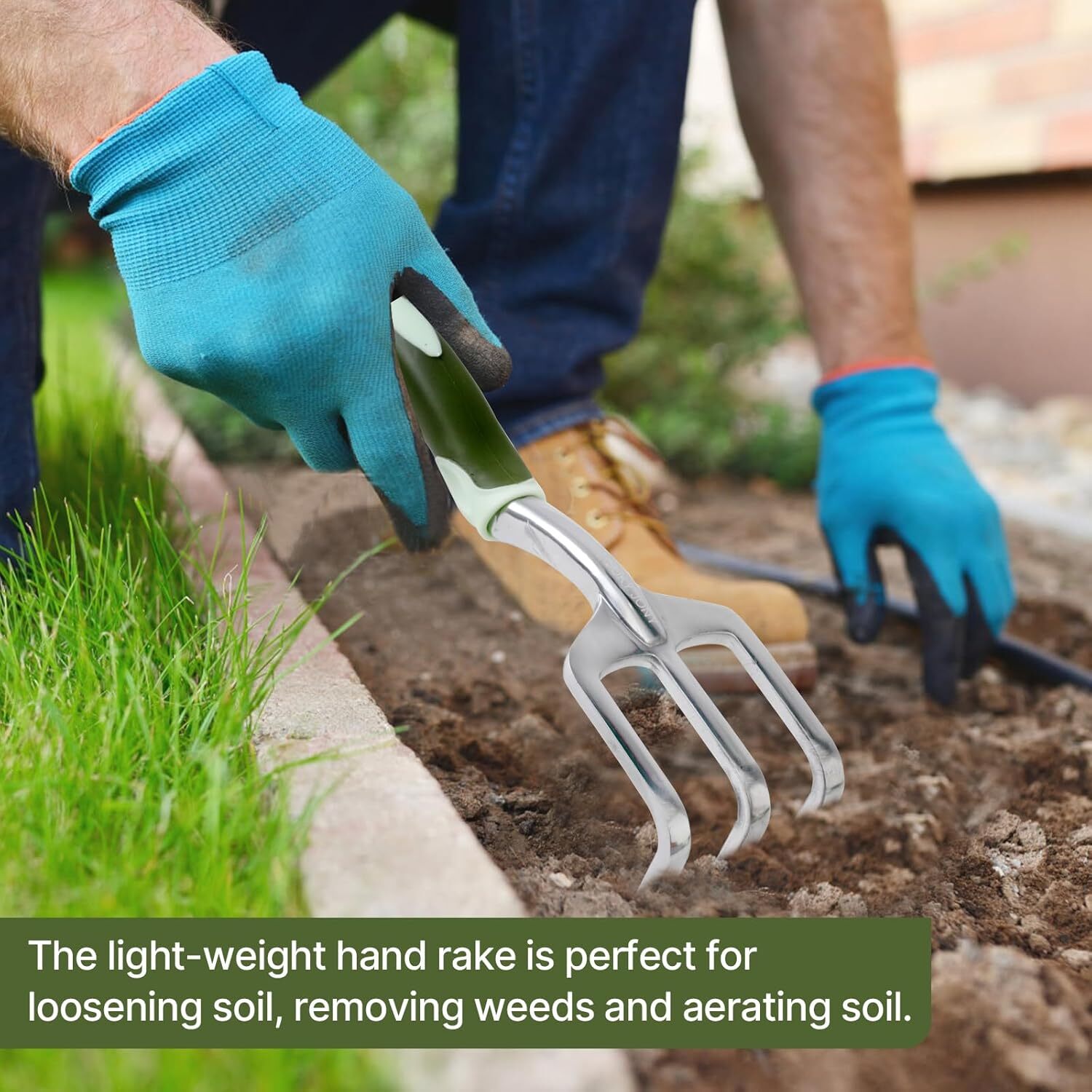 3 PCS Heavy Duty Aluminum Gardening Tool Set for Men & Women Including Hand