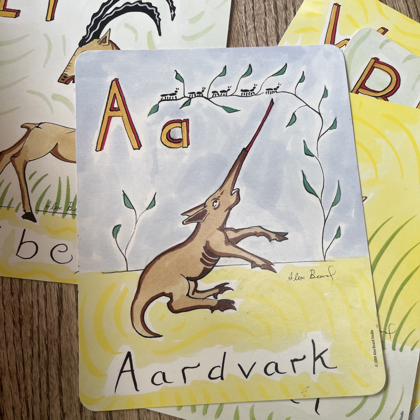 2009 Alex Beard Alphabet Cards Animal Edition A-Z