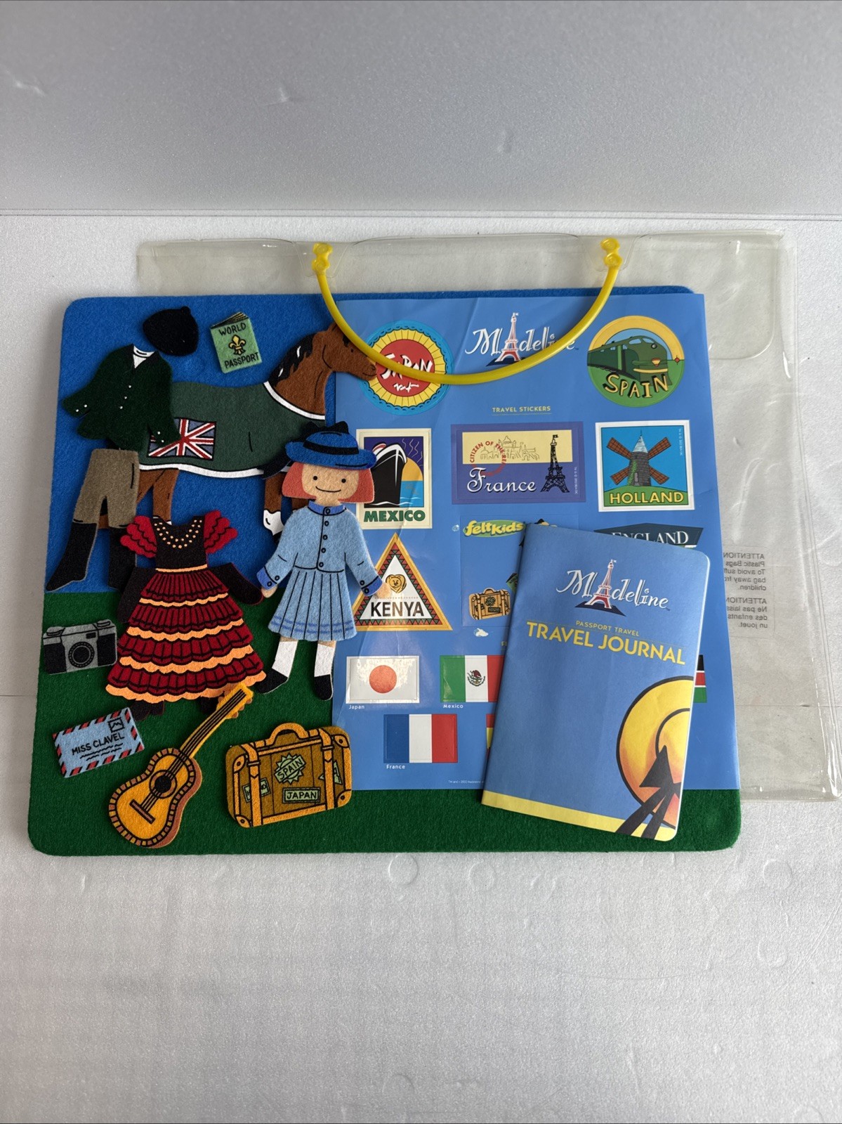 RARE & COLLECTIBLE Madeline Felt Set And Story Pieces: Passport Travel Playset