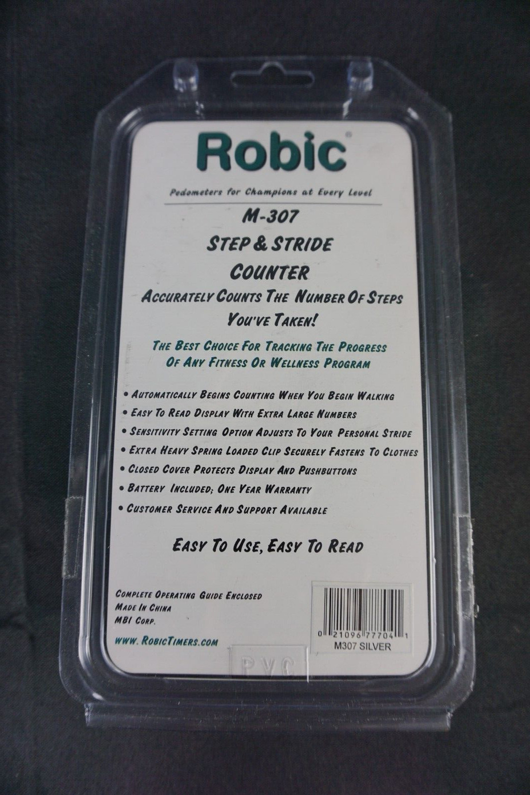 Robic M307 Step & Stride Counter Grey New