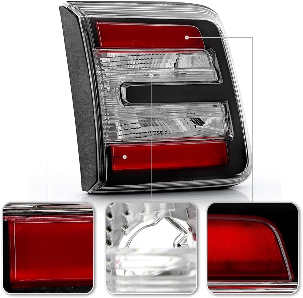 13-16 GMC Acadia LED Tail Light Inner Left Driver Rear GM2802107 Black OE-Type