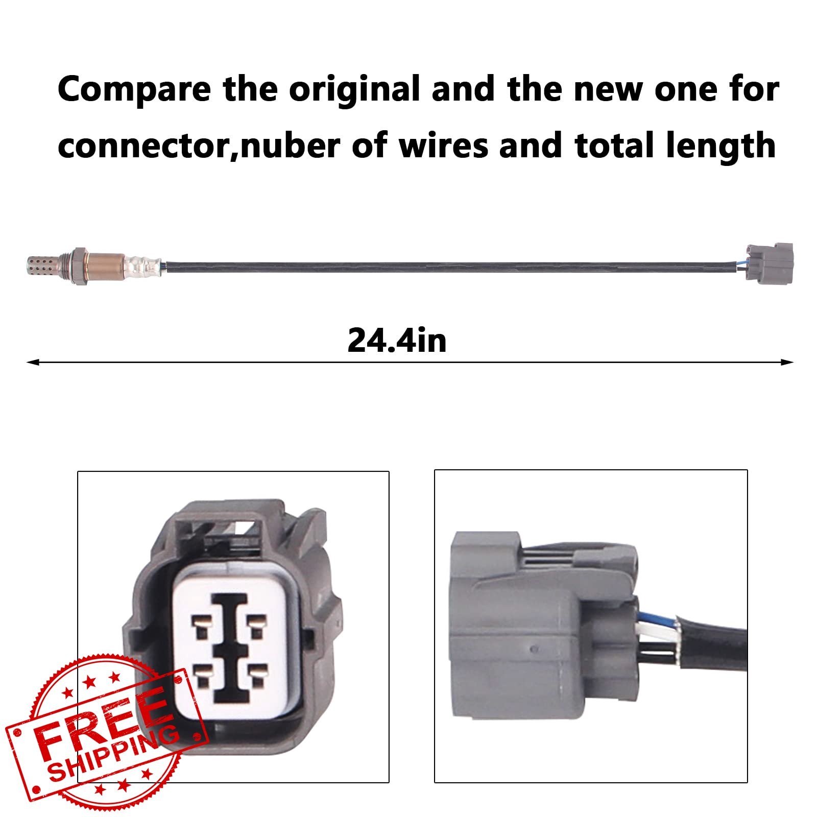 DOSKJOK Oxygen Sensor 2Pcs Accord Prelude 2.3L 2.2L 234-4620