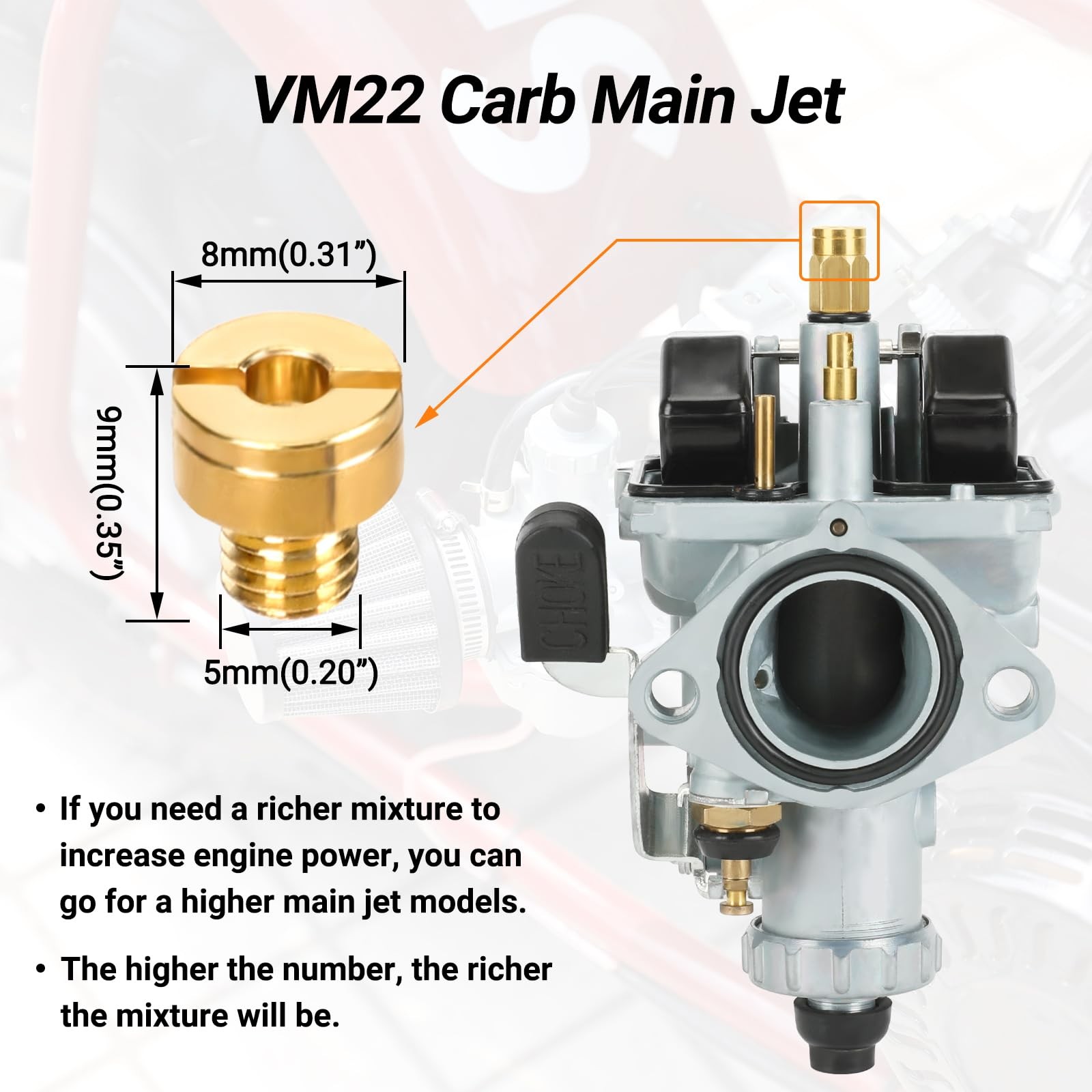 FVRITO Performance VM22 26mm Carburetor Carb for Predator 212cc 196cc Coleman CT