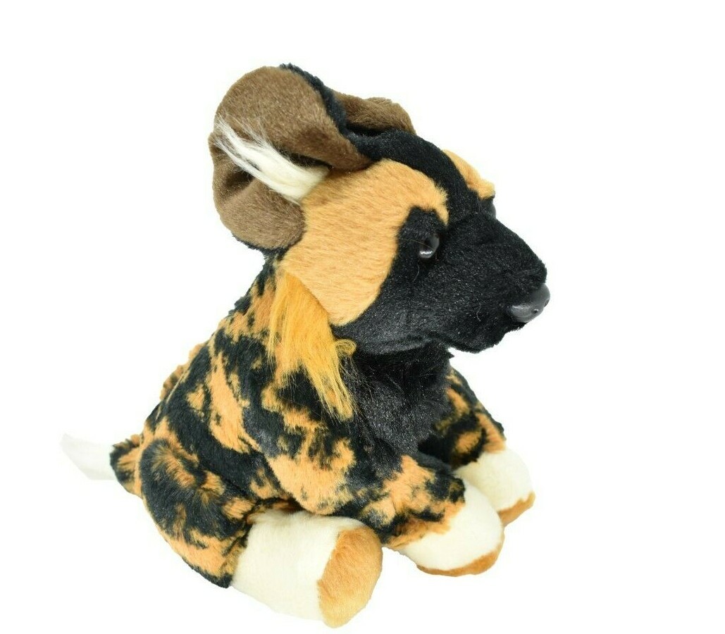 African Wild Dog, Soft Plush Stuffed Animal, Realistic Figure 9″ F899