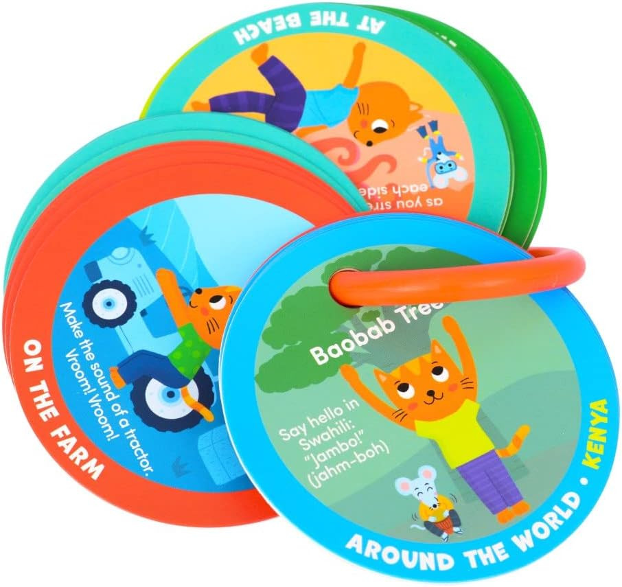 Preschool Yoga Cards for Kids, Set of 40 Poses and Activities, Beginner Yoga for