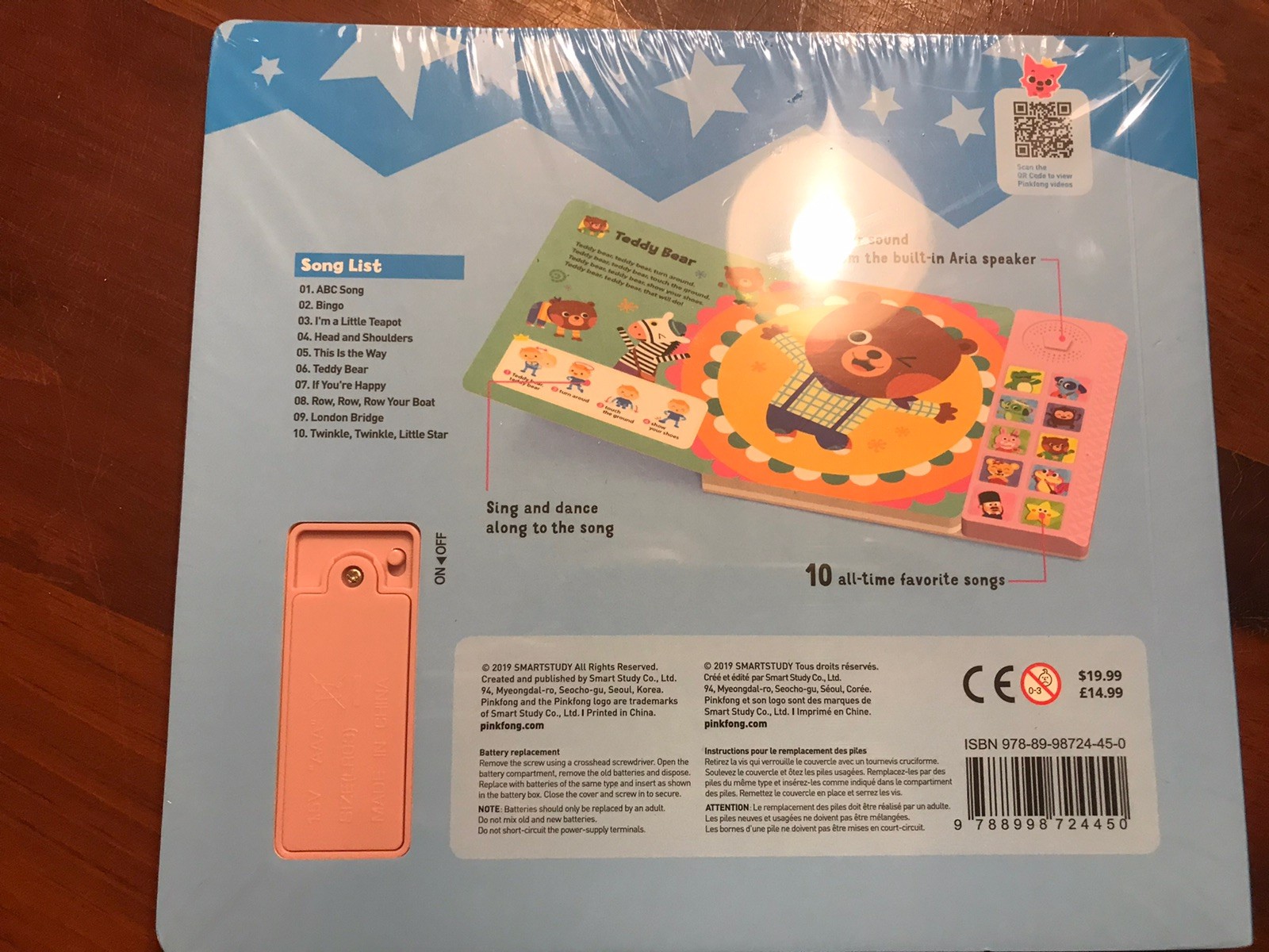 Pinkfong Baby Shark Sing-Alongs Sound Book (10 kids favorite songs) New