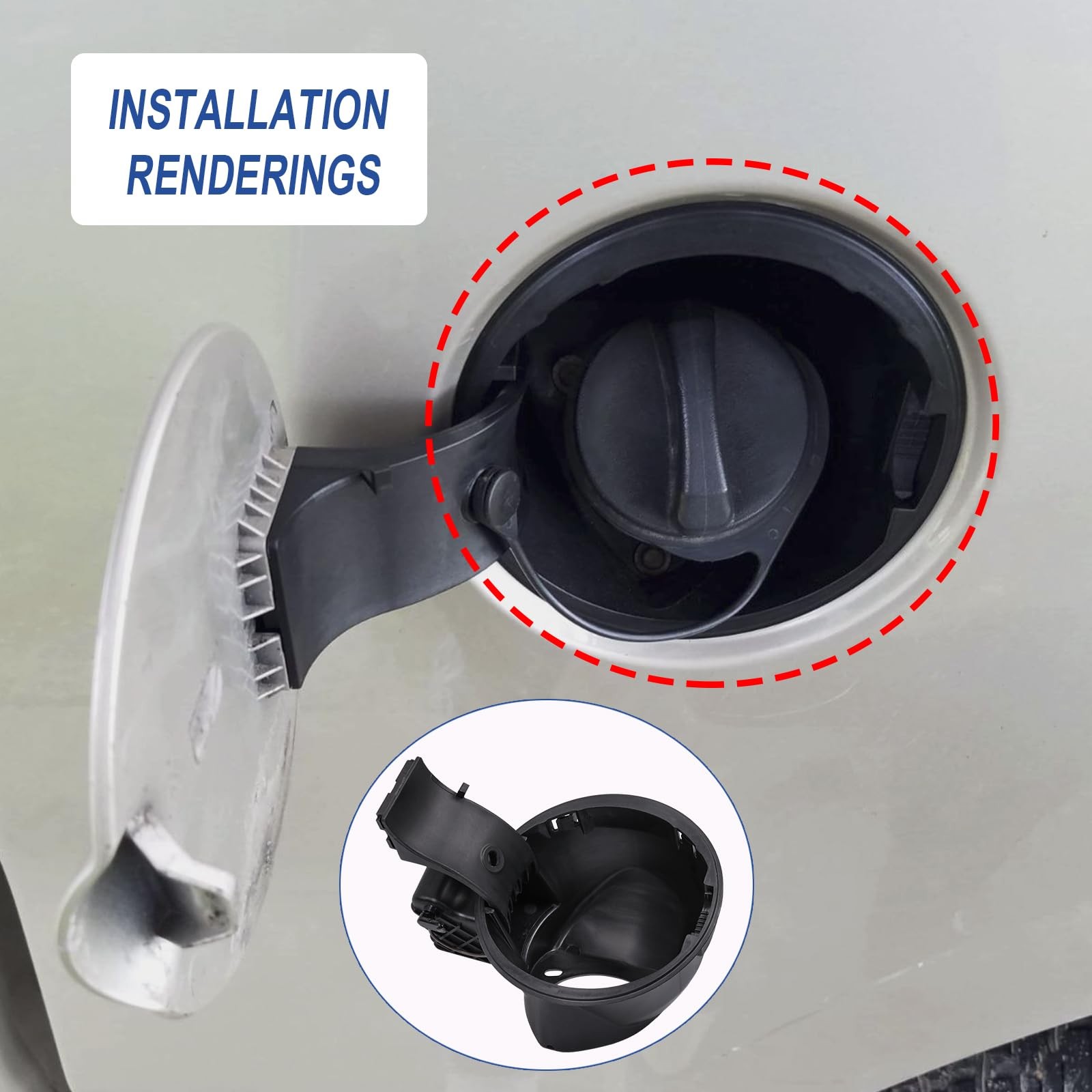 JDMSPEED New Fuel Filler Gas Cap Door Lid Housing 4L3Z9927936BA Replacement For