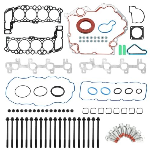 HS26157PT Head Gasket Kit with Bolts Set Timing Cover Gasket, Compatible with